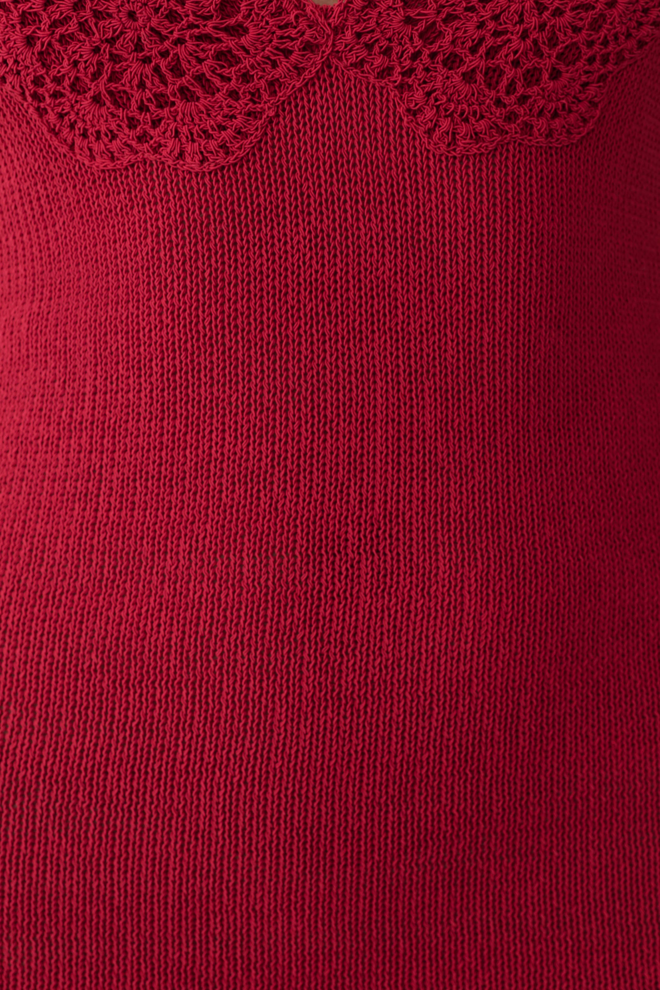 Bohdie Crochet Halter Mini Dress - Pomegranate