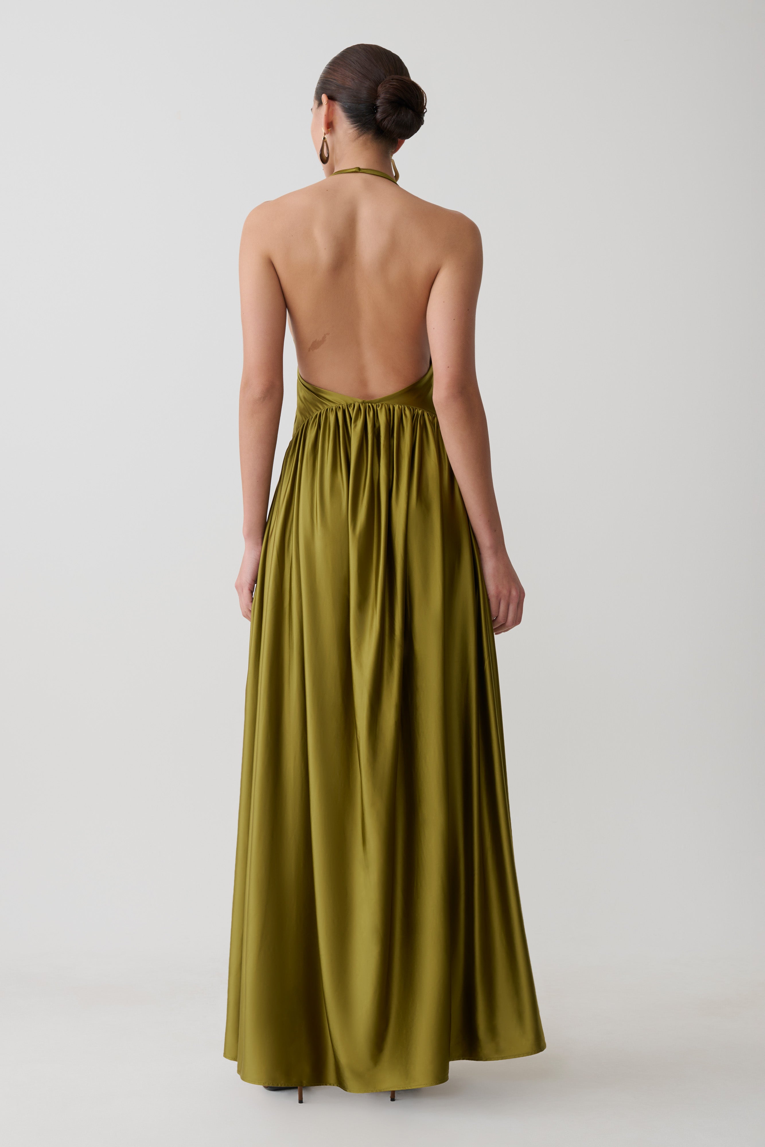 Cypress Halter Maxi Dress - Olive