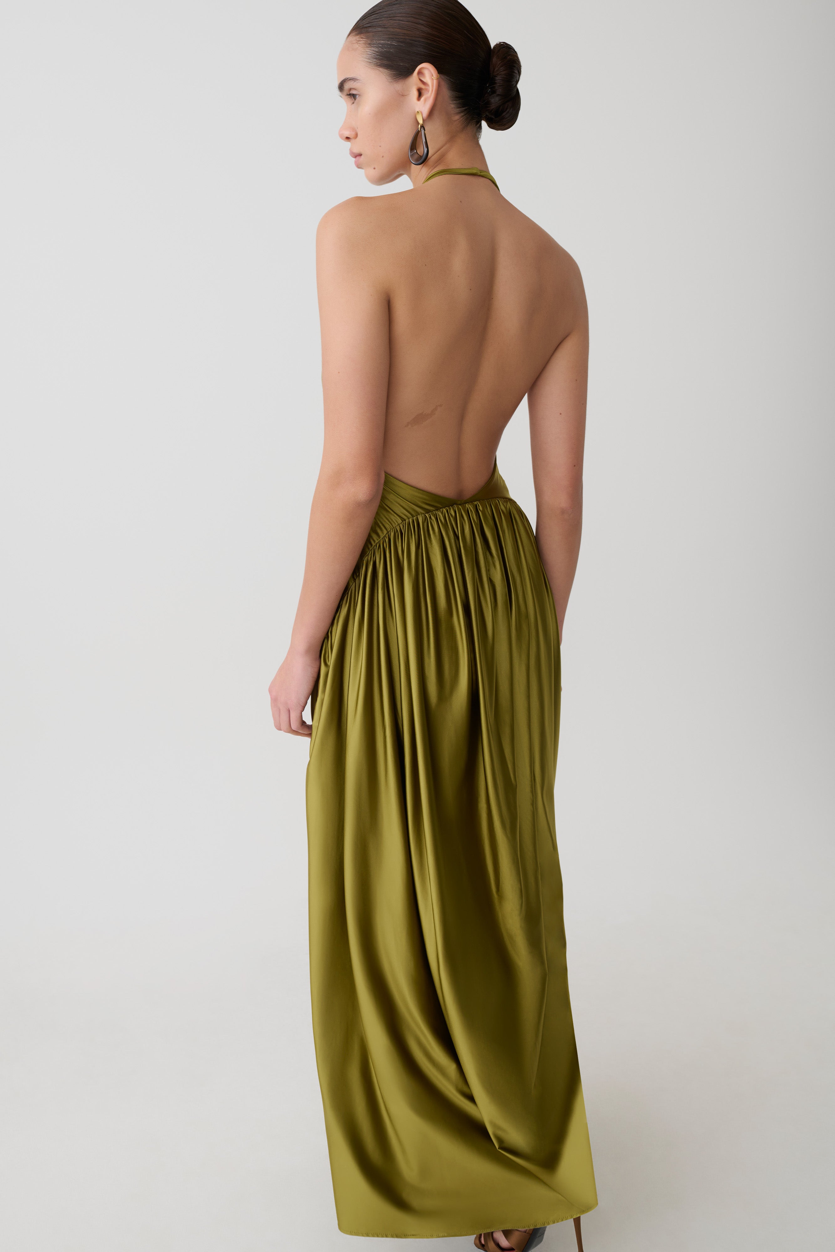 Cypress Halter Maxi Dress - Olive