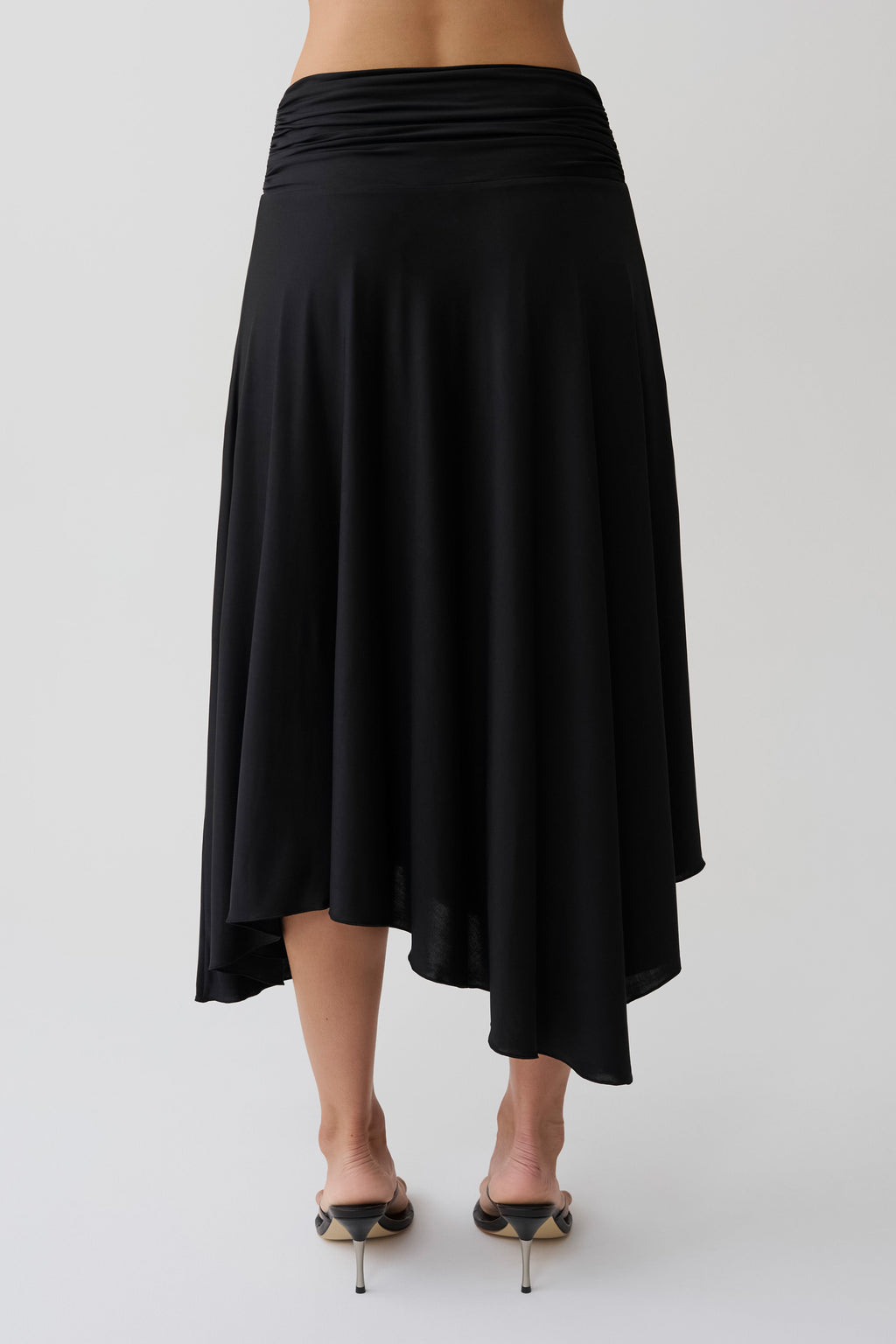 Luu Slinky Midi Skirt - Black
