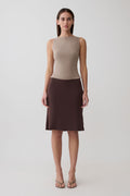 Greer Knee Length Skirt - Espresso