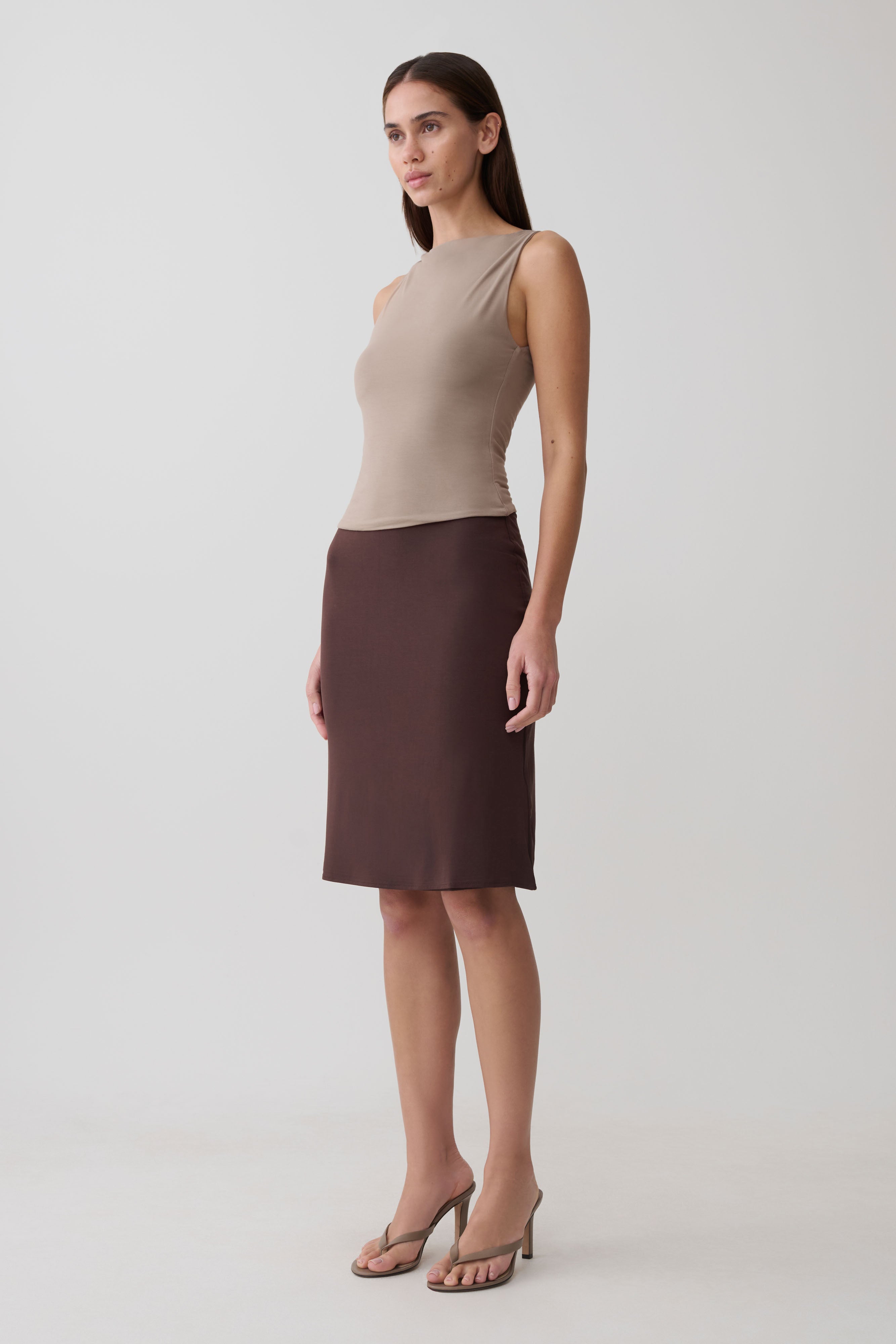 Nicolette Sleeveless Tank Top - Neutral