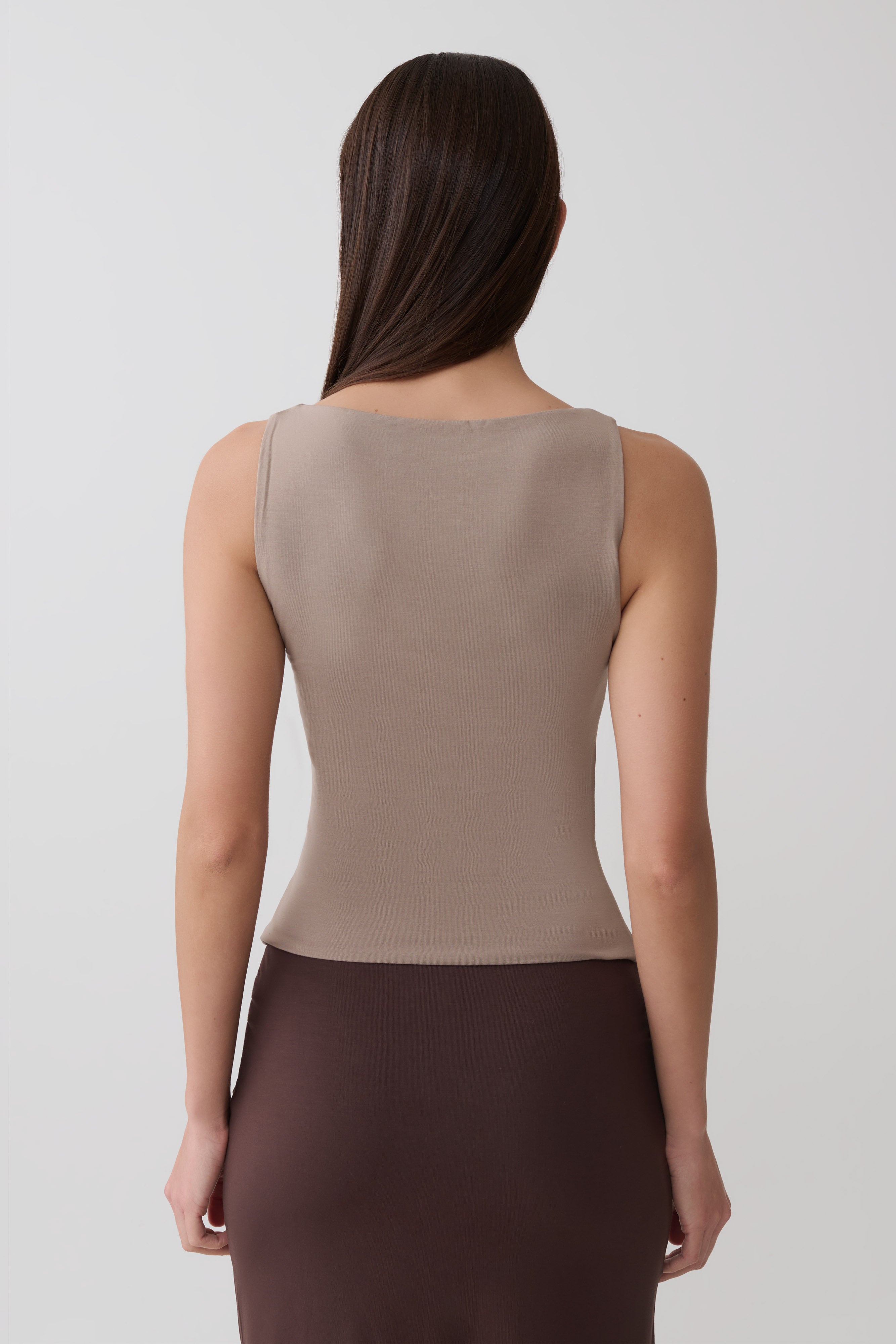 Nicolette Sleeveless Tank Top - Neutral