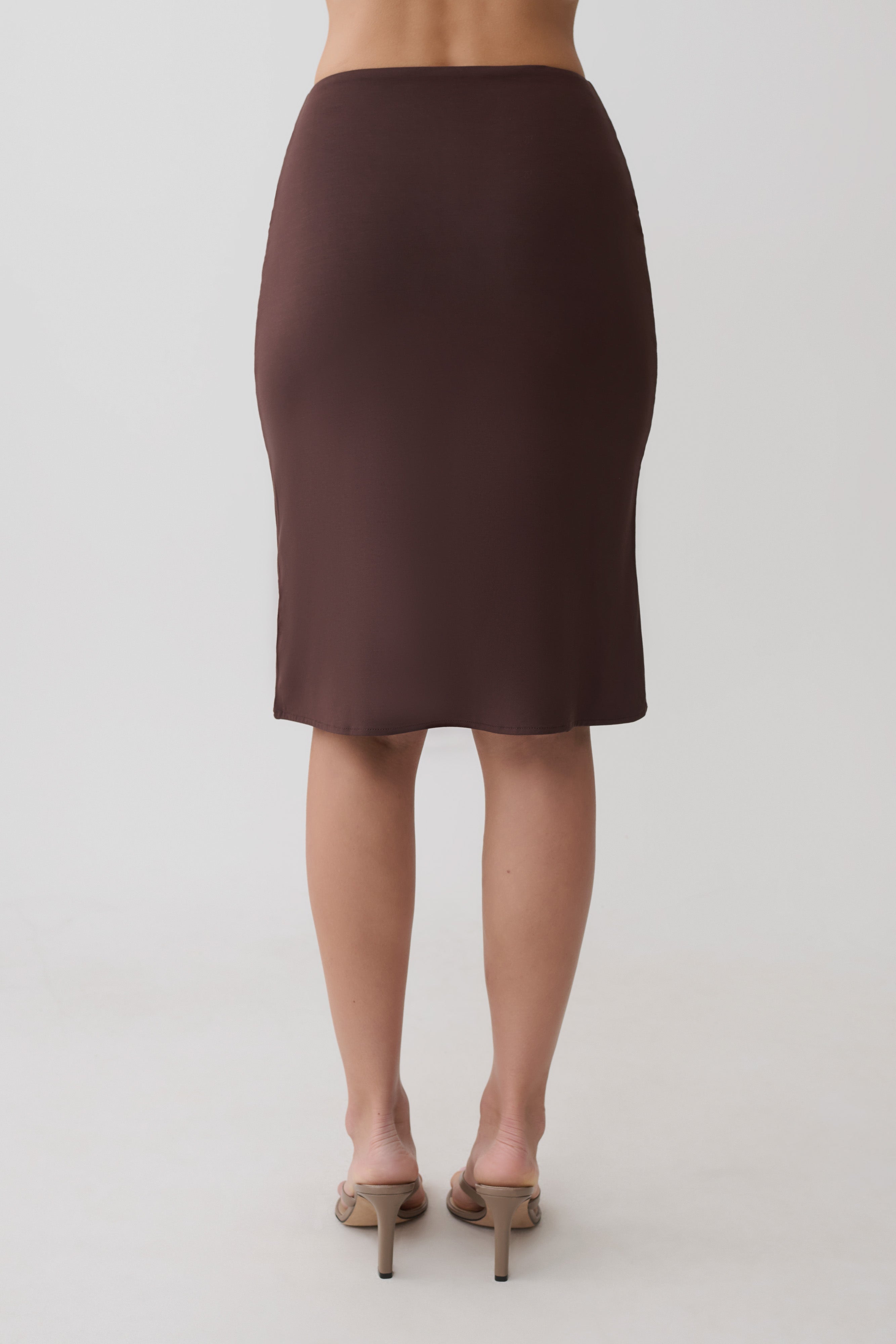 Greer Knee Length Skirt - Espresso