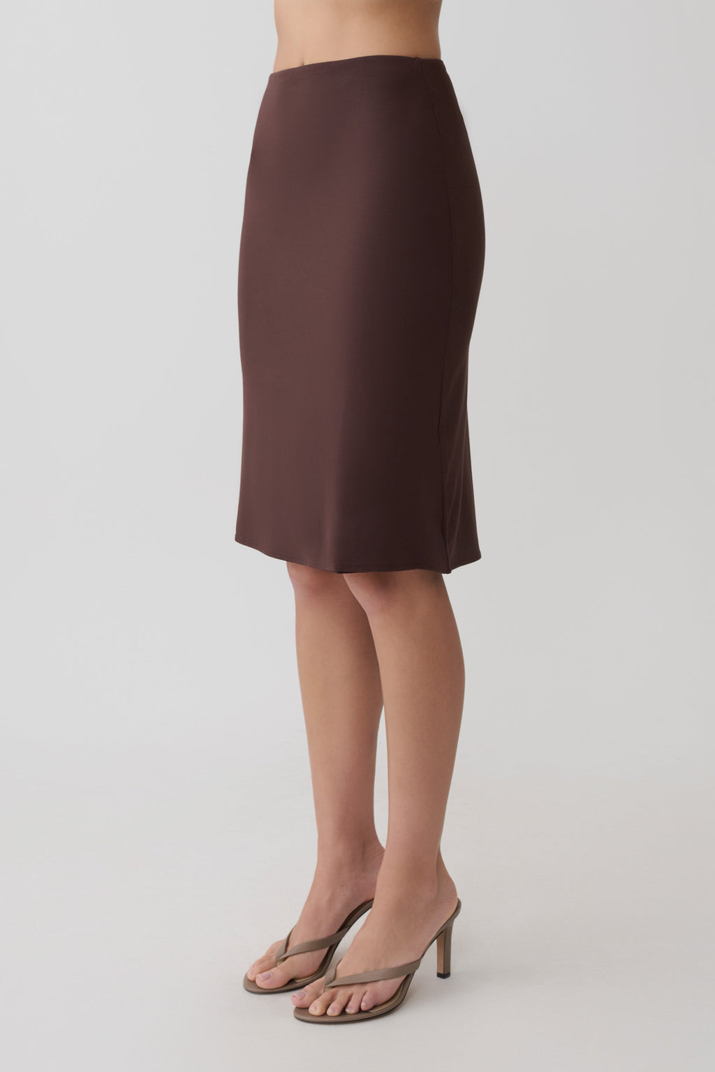 Greer Knee Length Skirt - Espresso