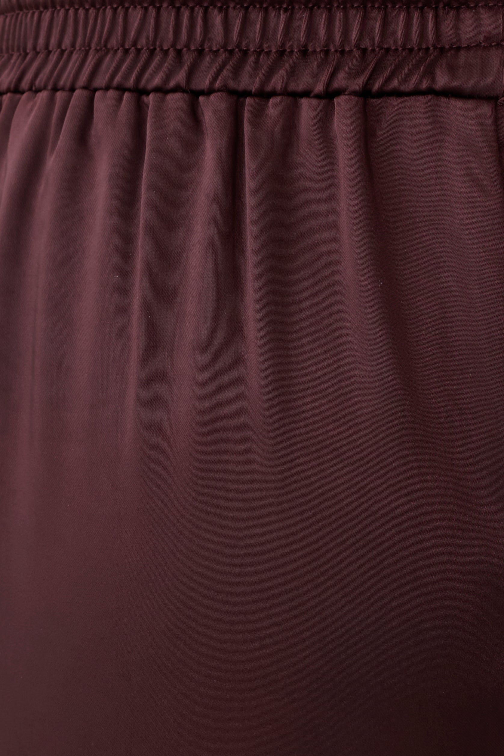 Danica Straight Leg Satin Pants - Mahogany
