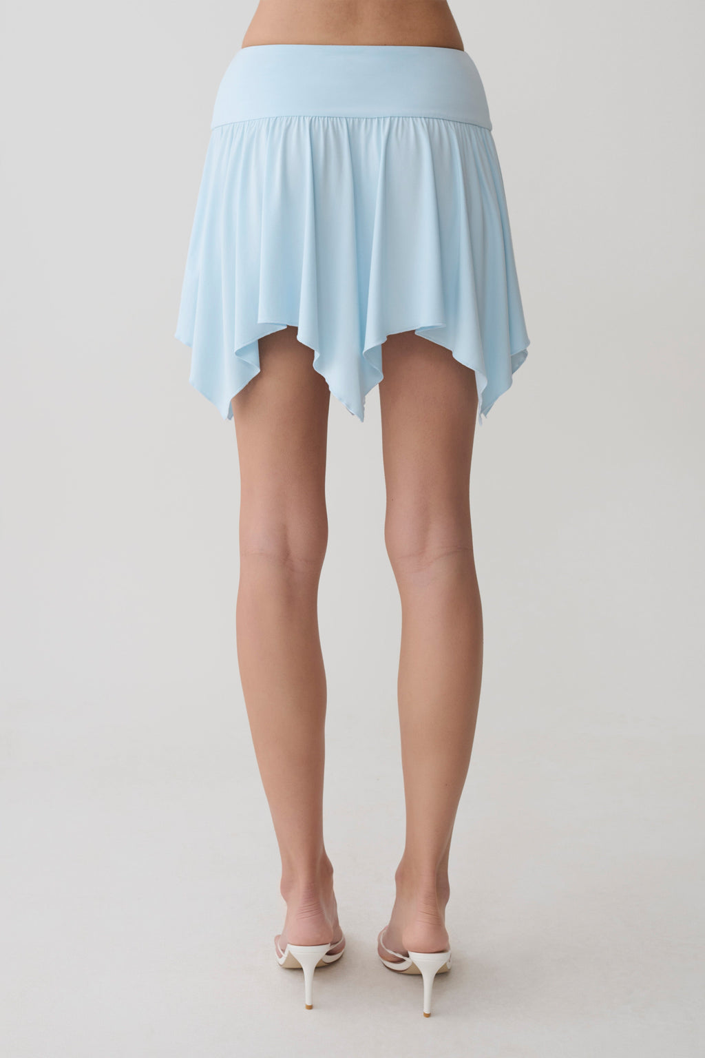 Ambrose Hankie Mini Skirt - Pale Blue