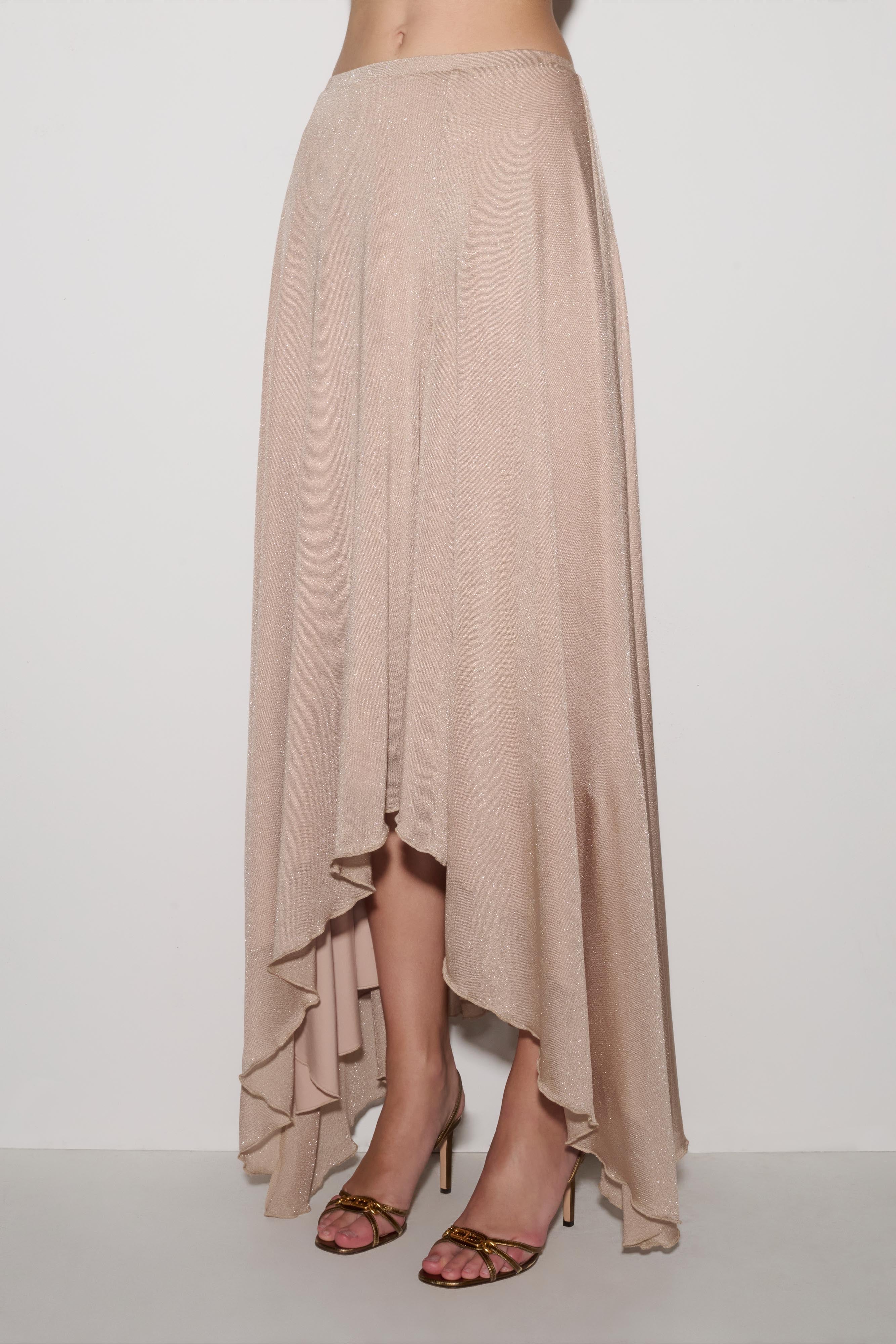 Nola Lurex Maxi Skirt - Gold