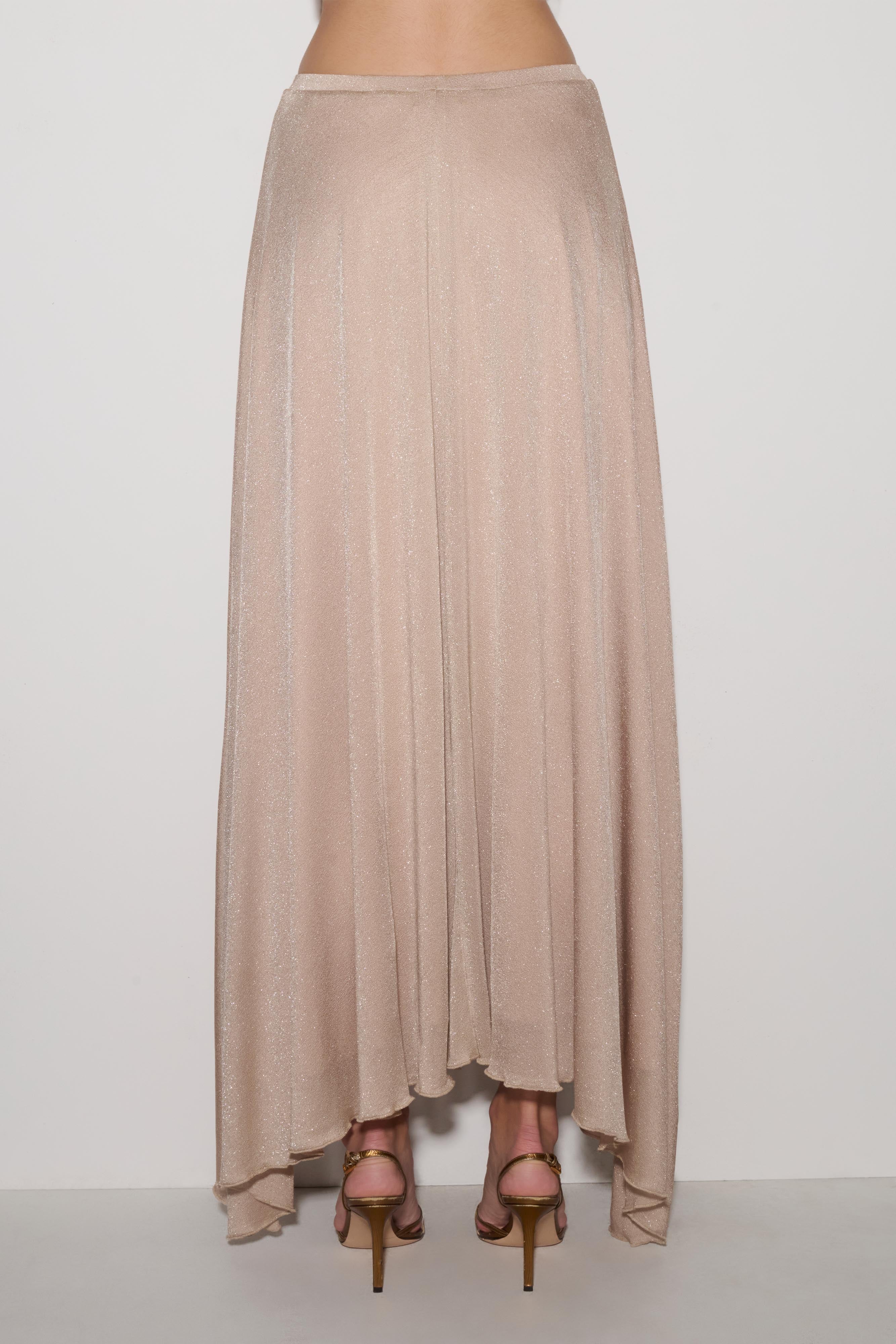Nola Lurex Maxi Skirt - Gold