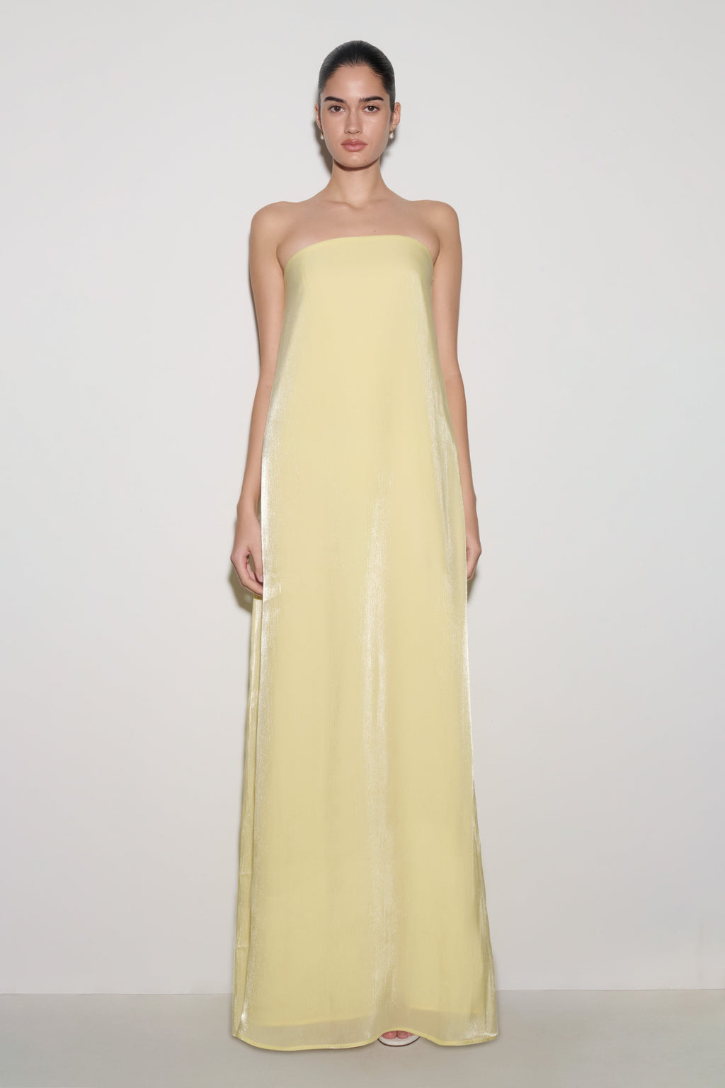 Olivia Strapless Maxi Dress - Lemon