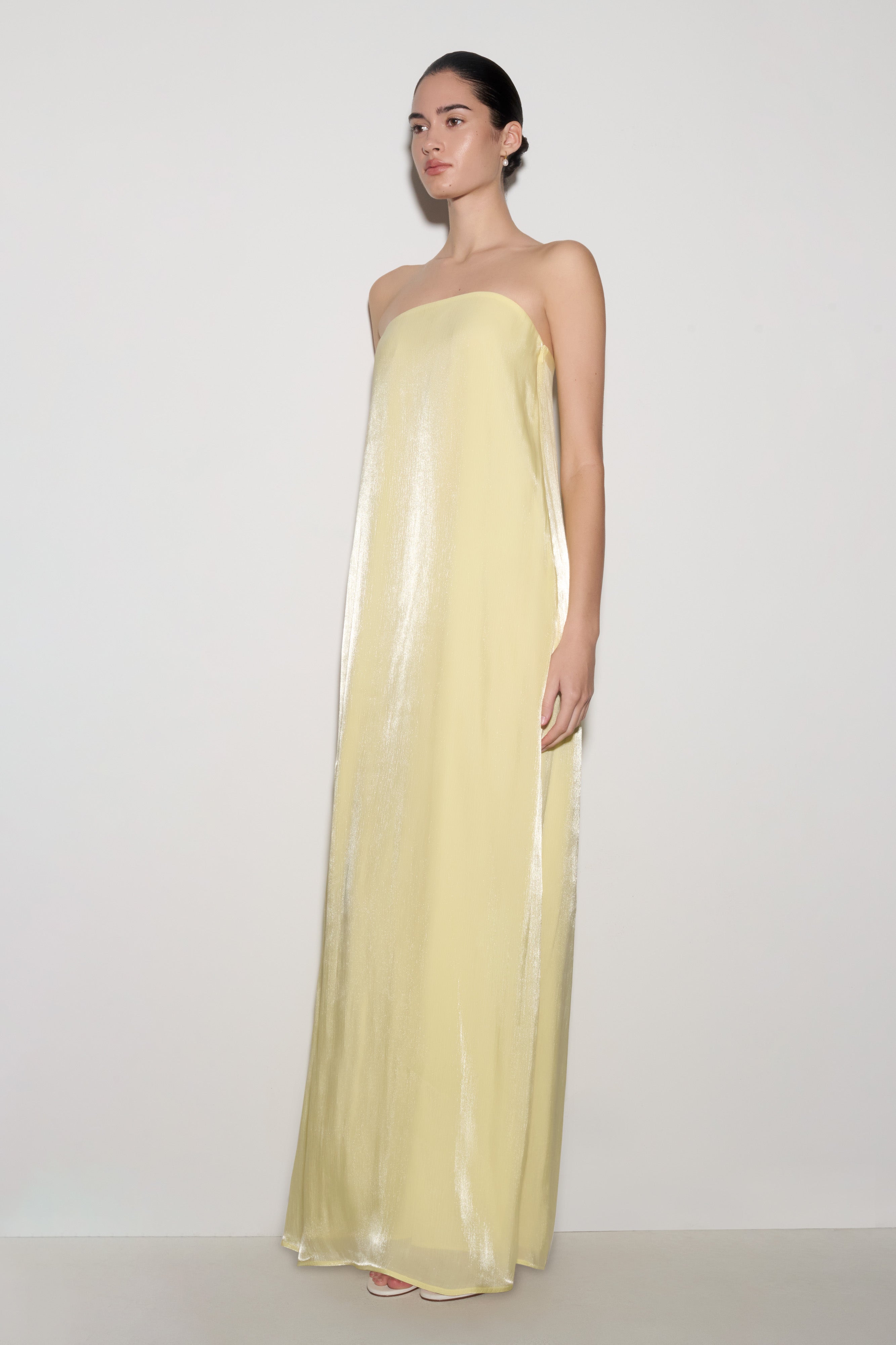 Olivia Strapless Maxi Dress - Lemon