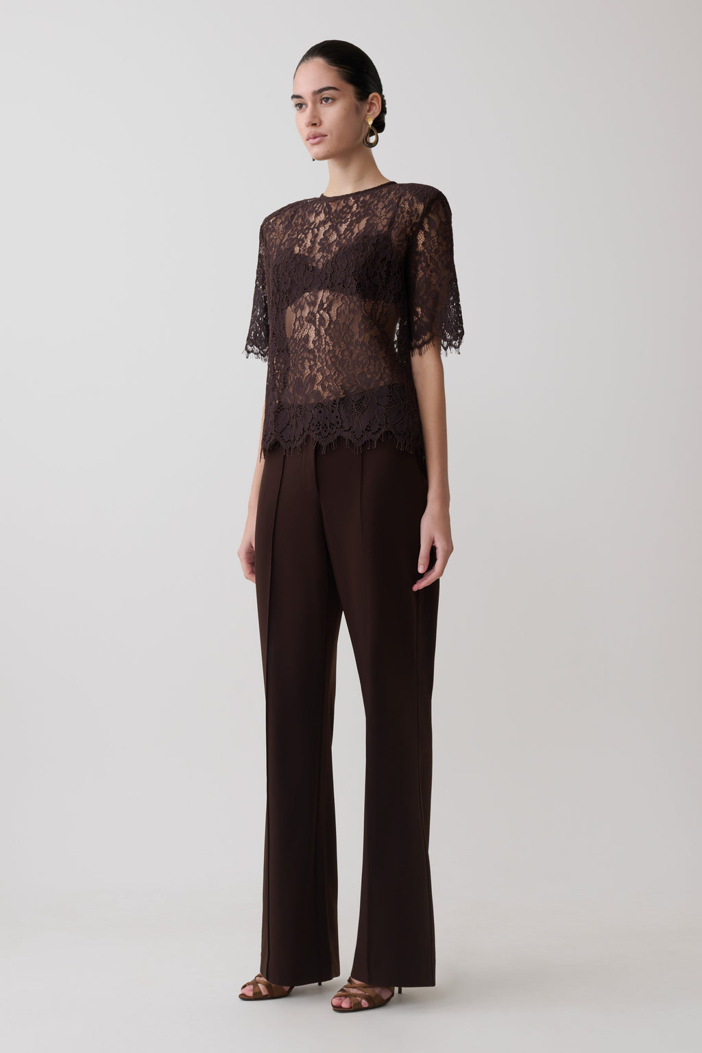 Gigi Lace Bralette - Dark Chocolate