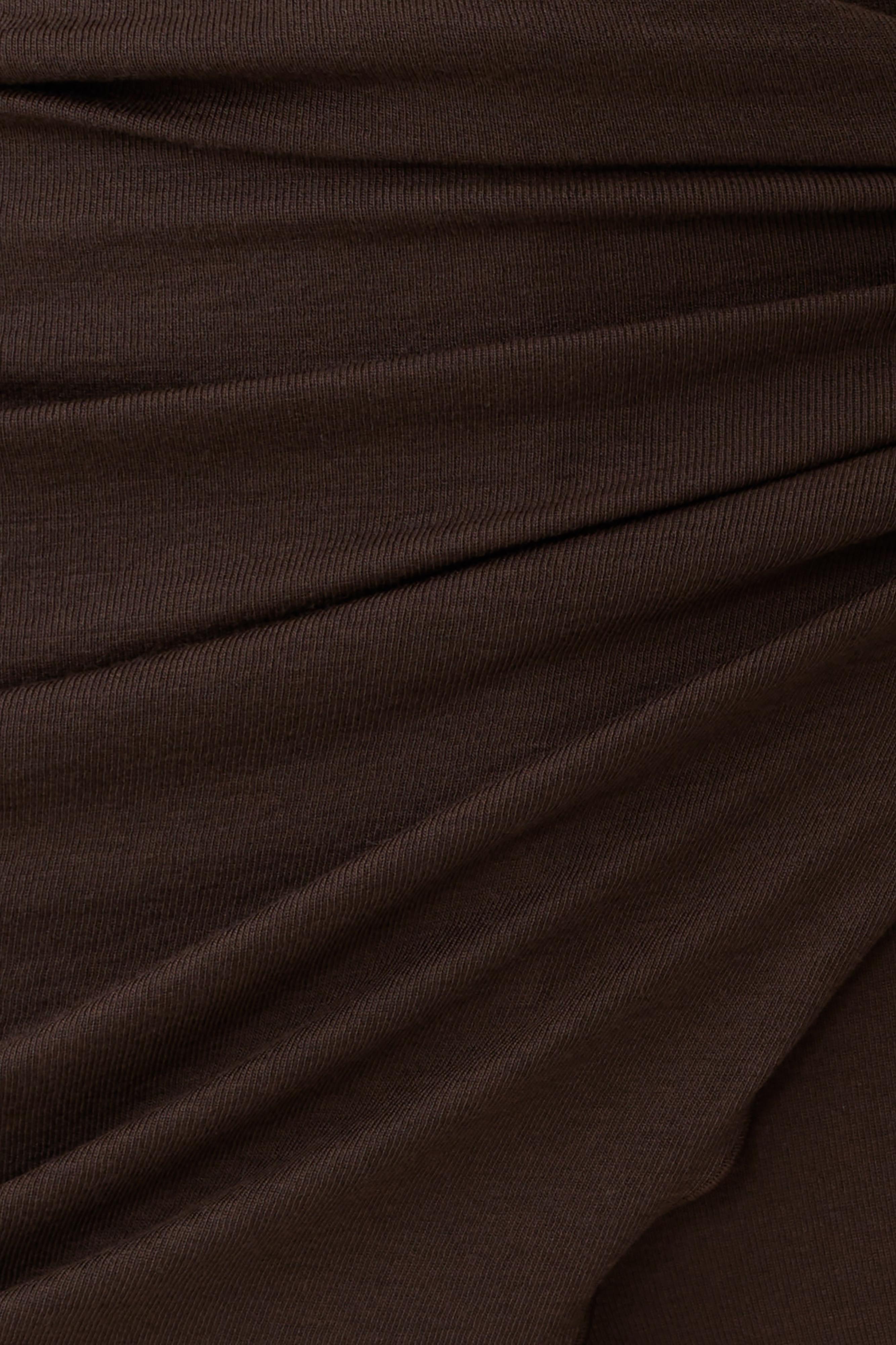 Anfie Straight Leg Pants With Waist Wrap - Dark Chocolate