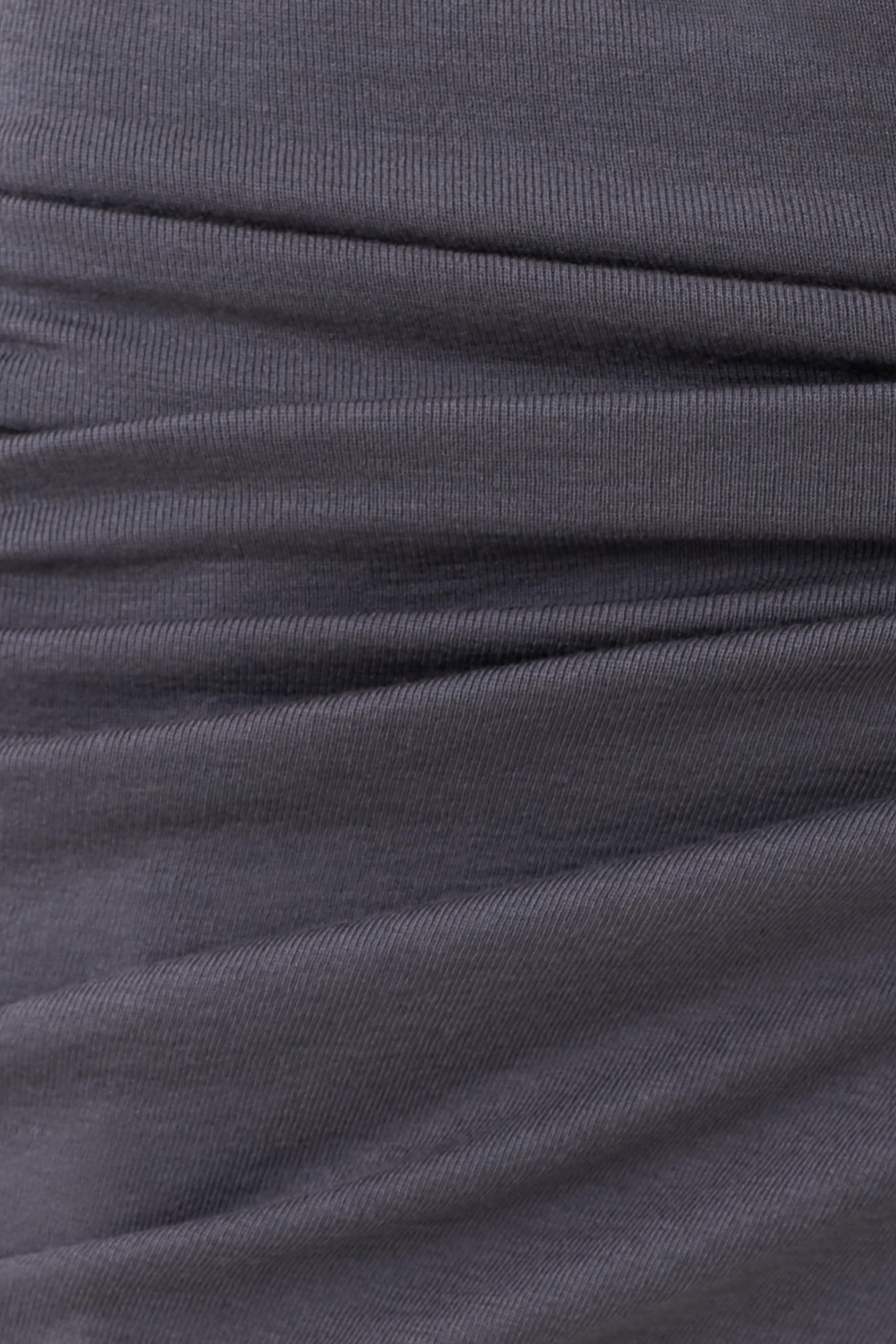 Anfie Straight Leg Pants With Waist Wrap - Grey