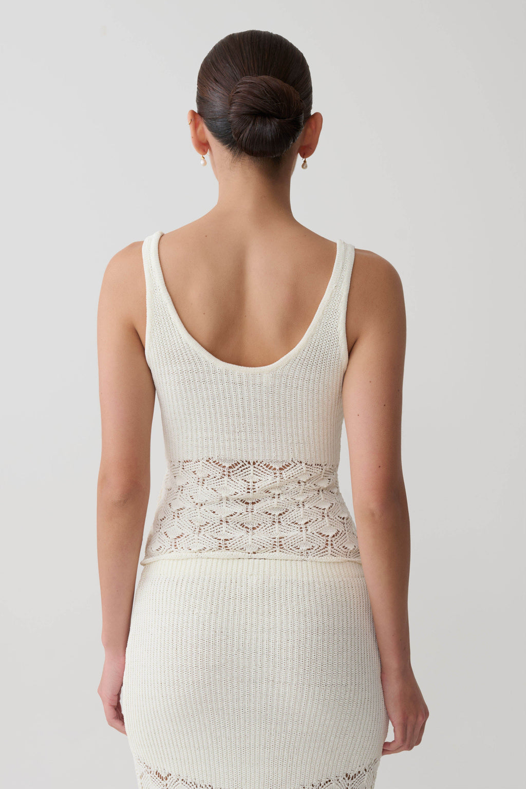 Atlantis Crochet Knit Top - White