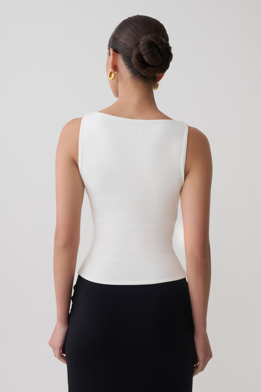 Nicolette Sleeveless Tank Top - White