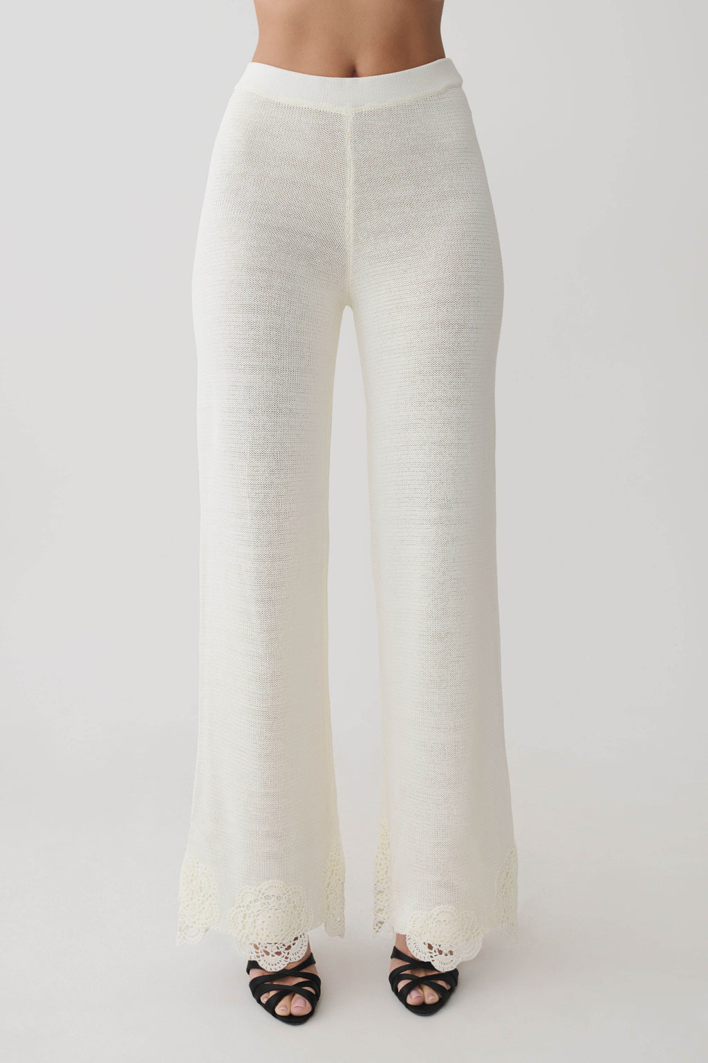 Salley Crochet Pants - Ivory