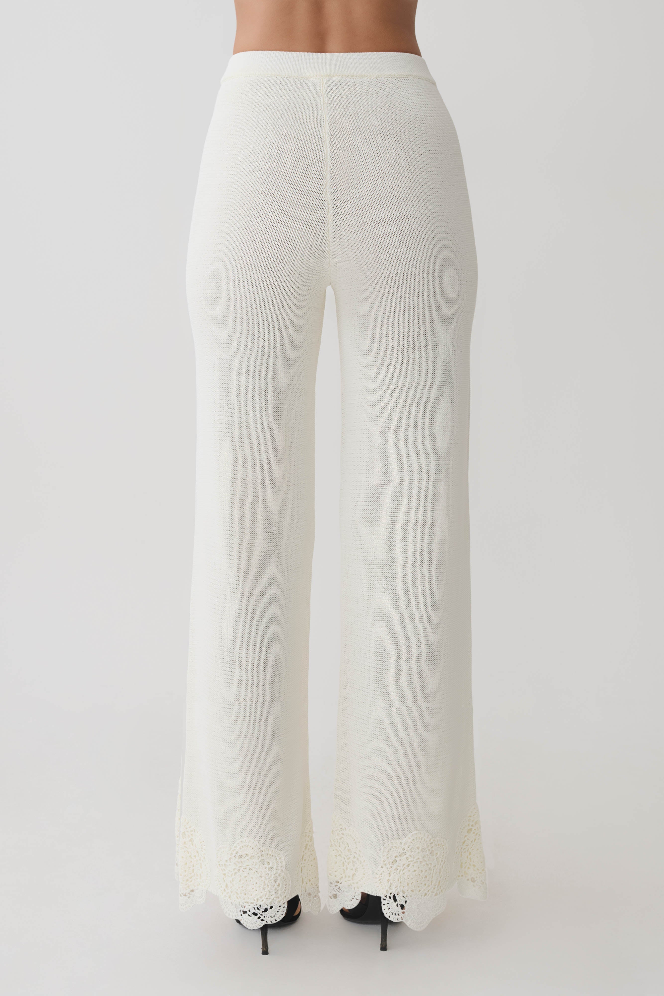 Salley Crochet Pants - Ivory