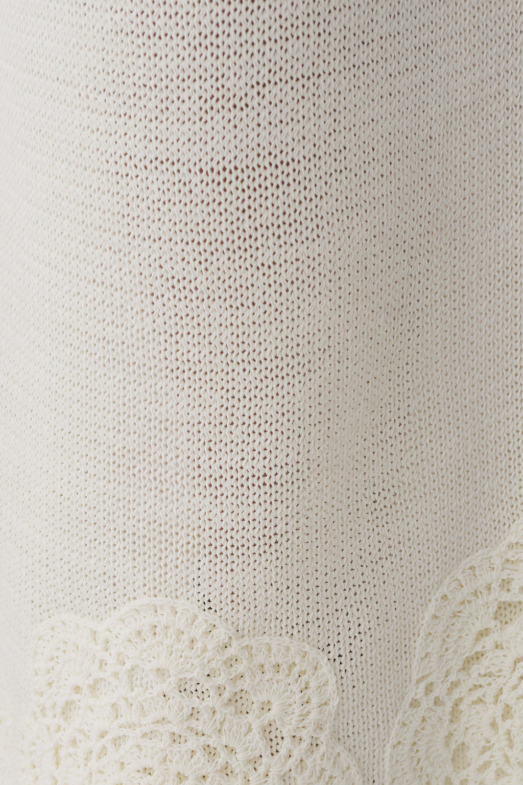 Salley Crochet Halter Longline Top - Ivory