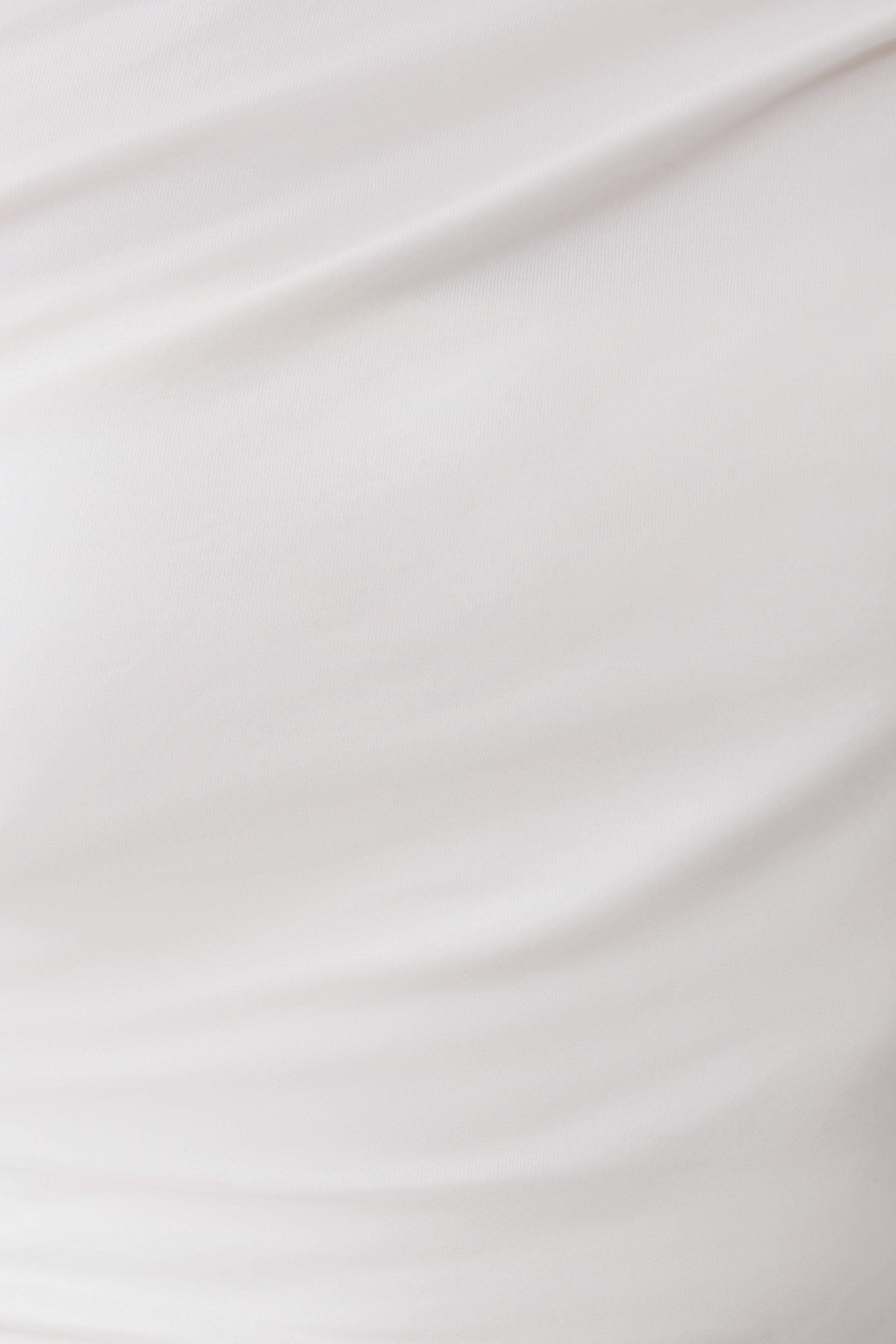 Corinna Modal One Shoulder Midi Dress - White
