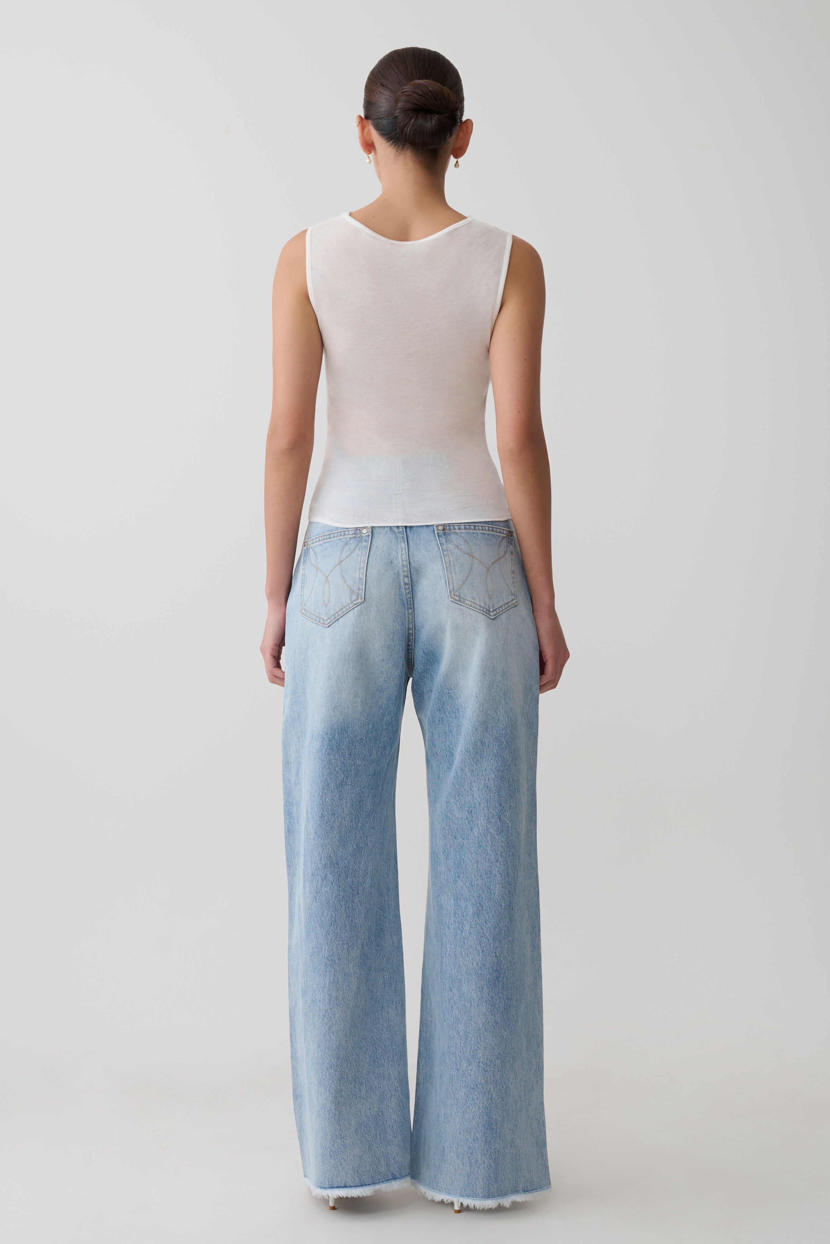 Ciaran Sleeveless Sheer Top - Ivory