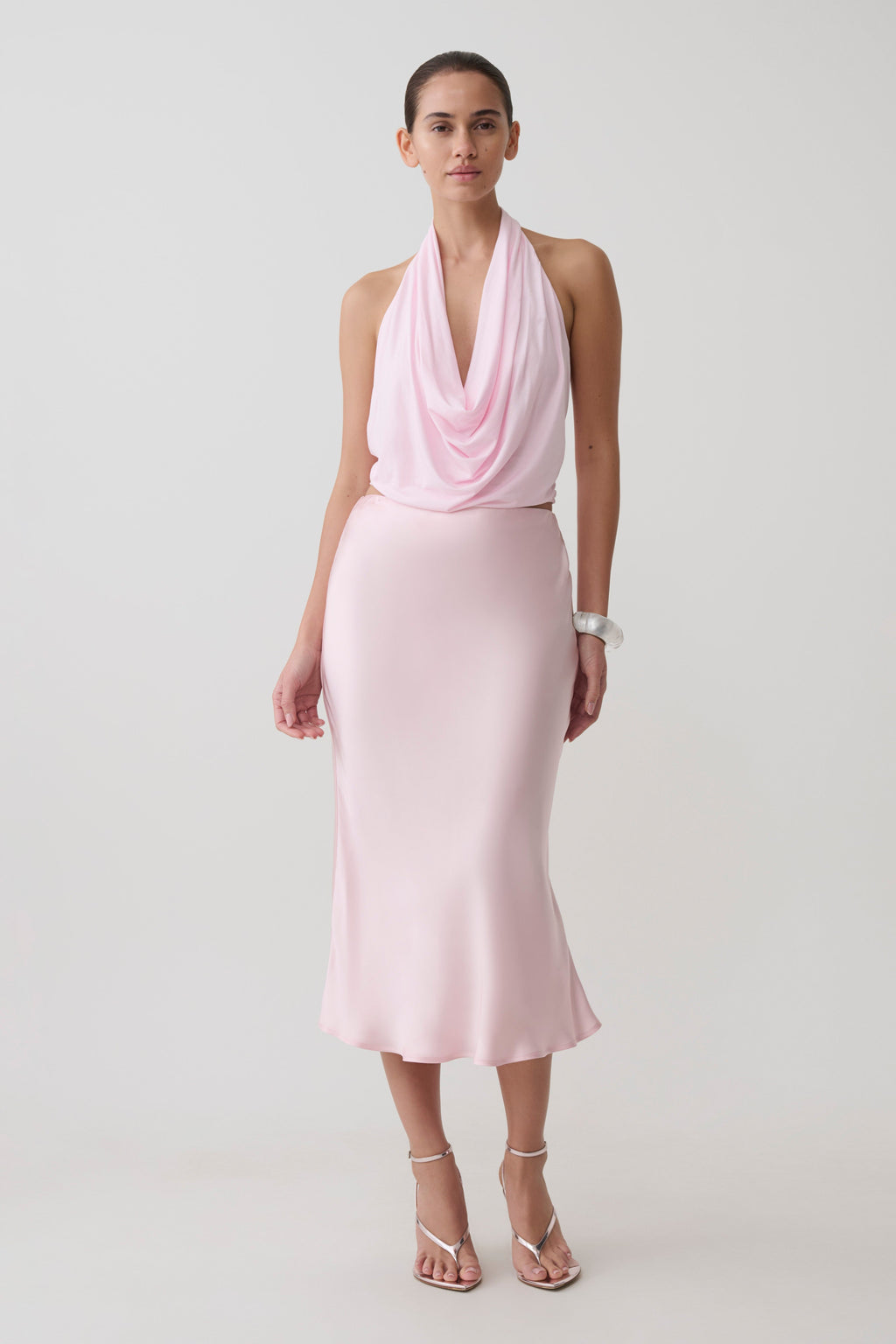 Huyen Cowl Front Modal Top - Ballet Pink