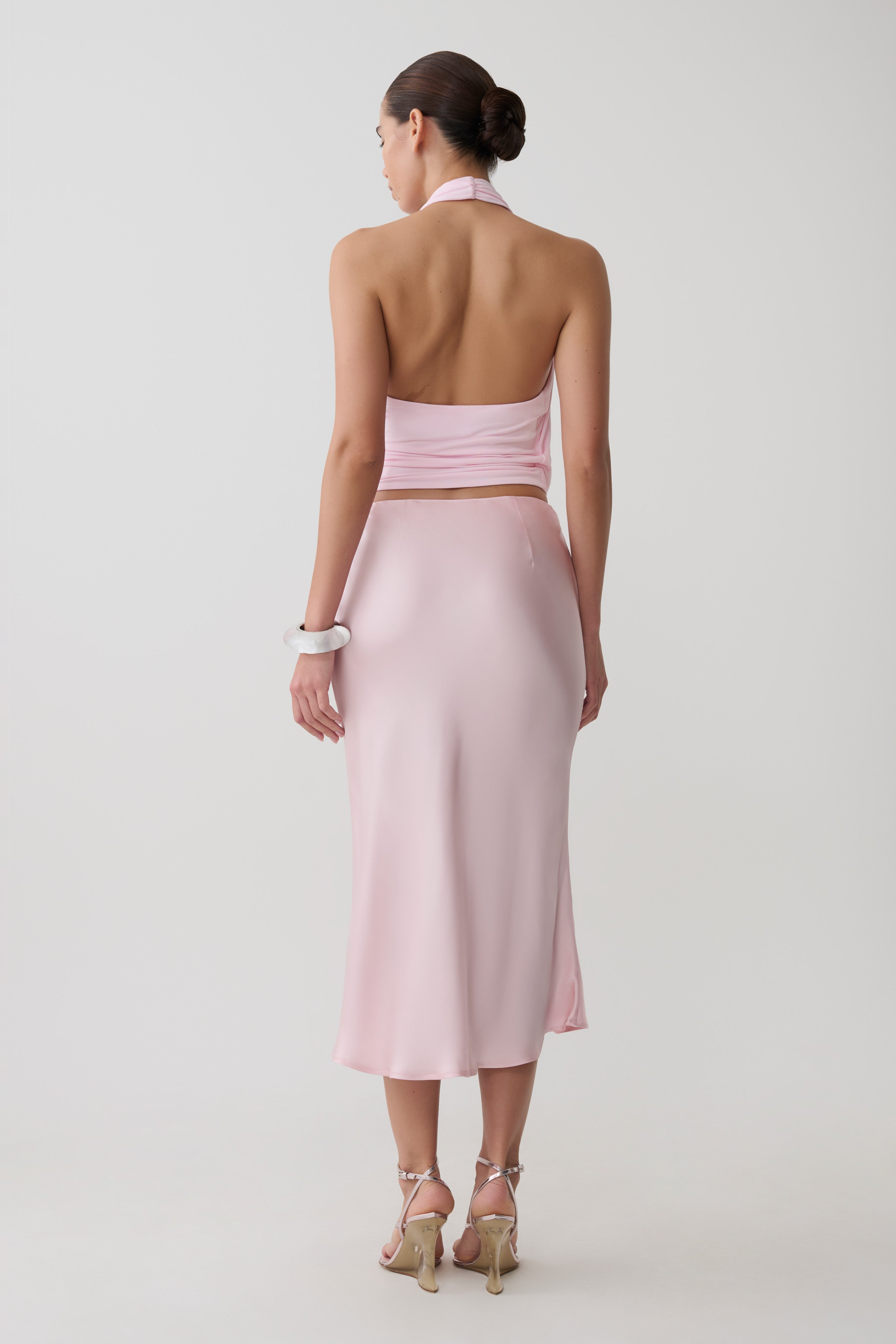 Huyen Cowl Front Modal Top - Ballet Pink