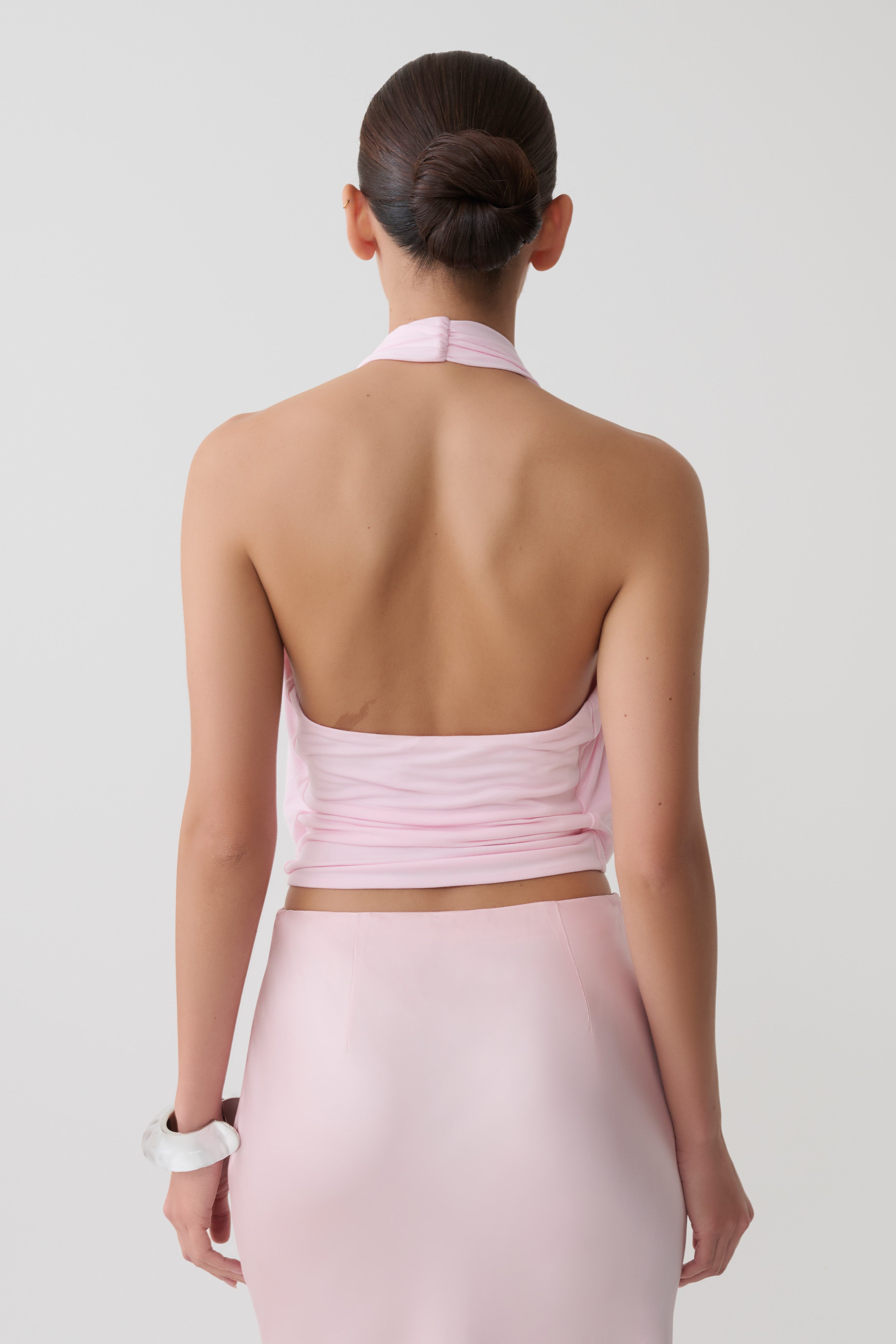Huyen Cowl Front Modal Top - Ballet Pink