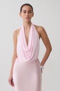 Huyen Cowl Front Modal Top - Ballet Pink
