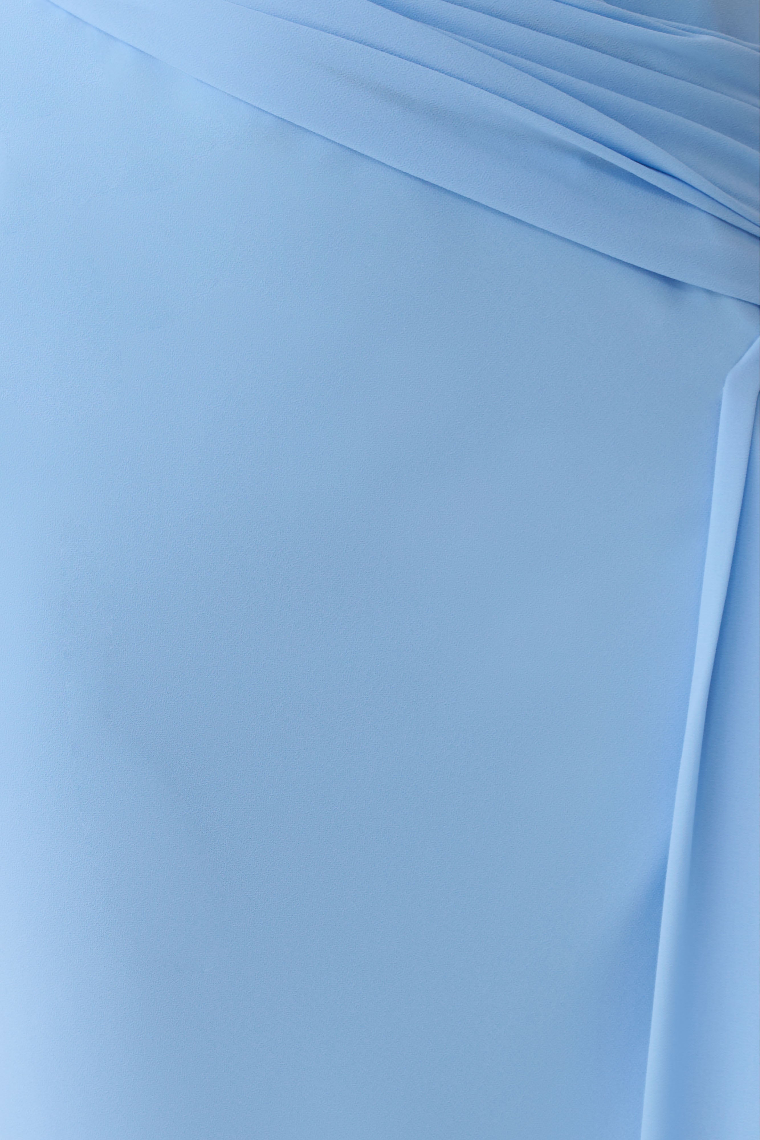 Marjorie Draped Back Chiffon Maxi Dress - Sky Blue