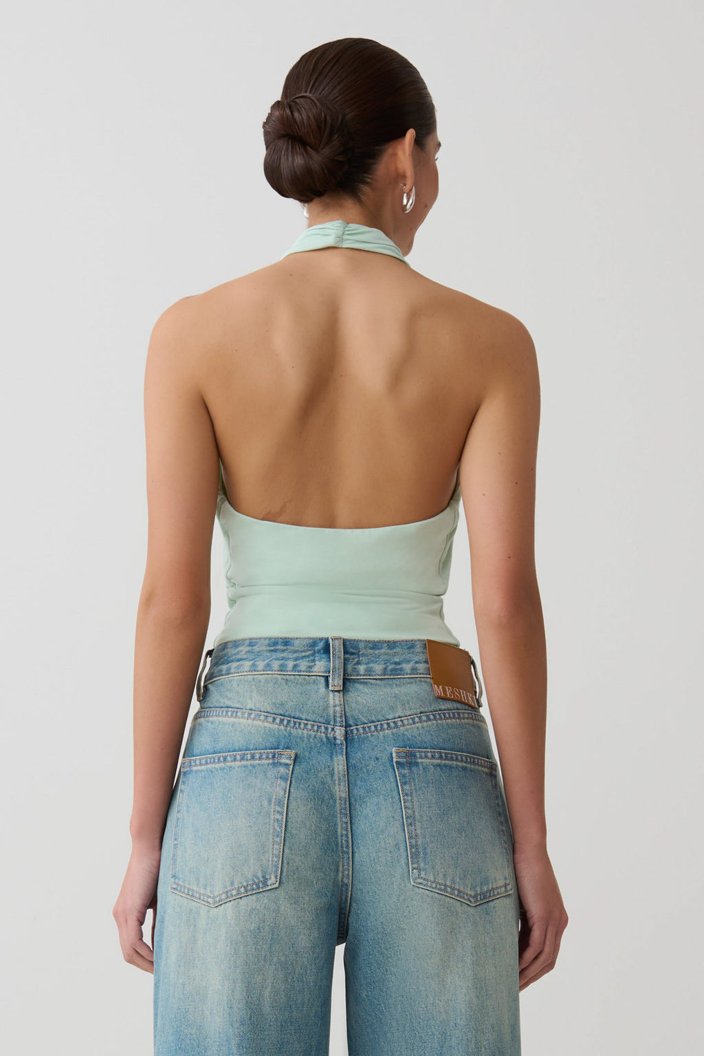 Huyen Cowl Front Modal Top - Mint