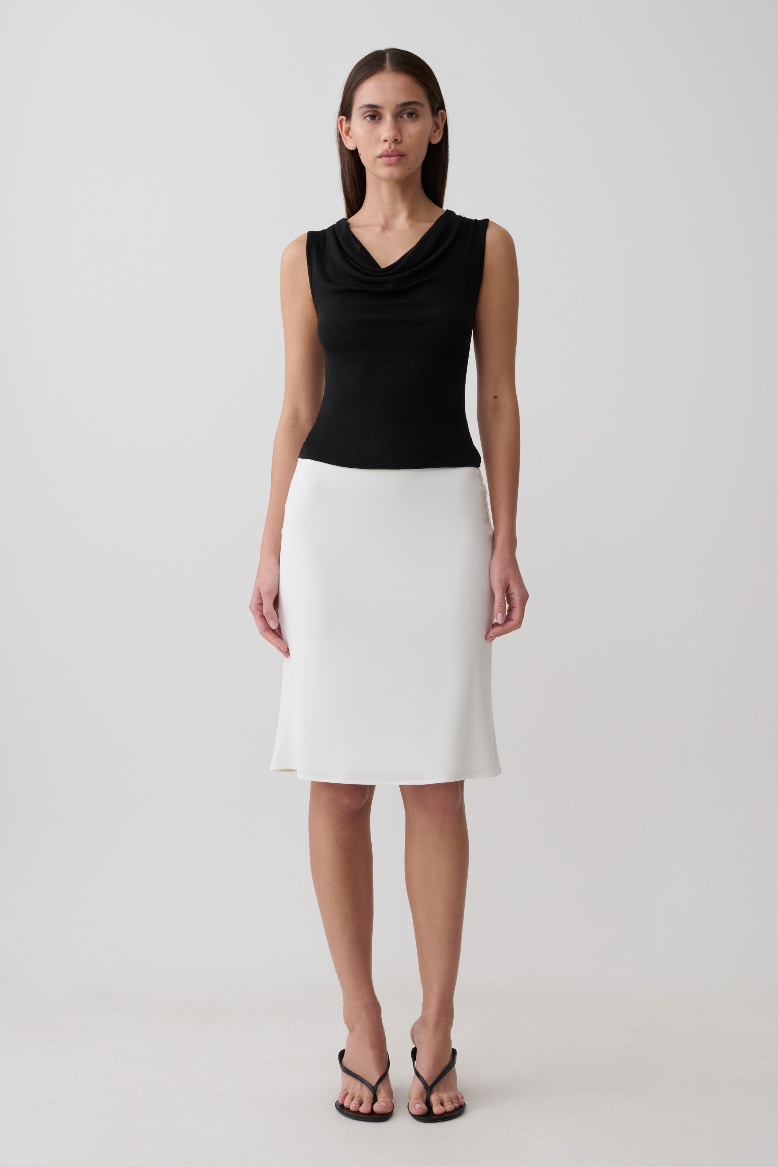 Ciaran Sleeveless Sheer Top - Black