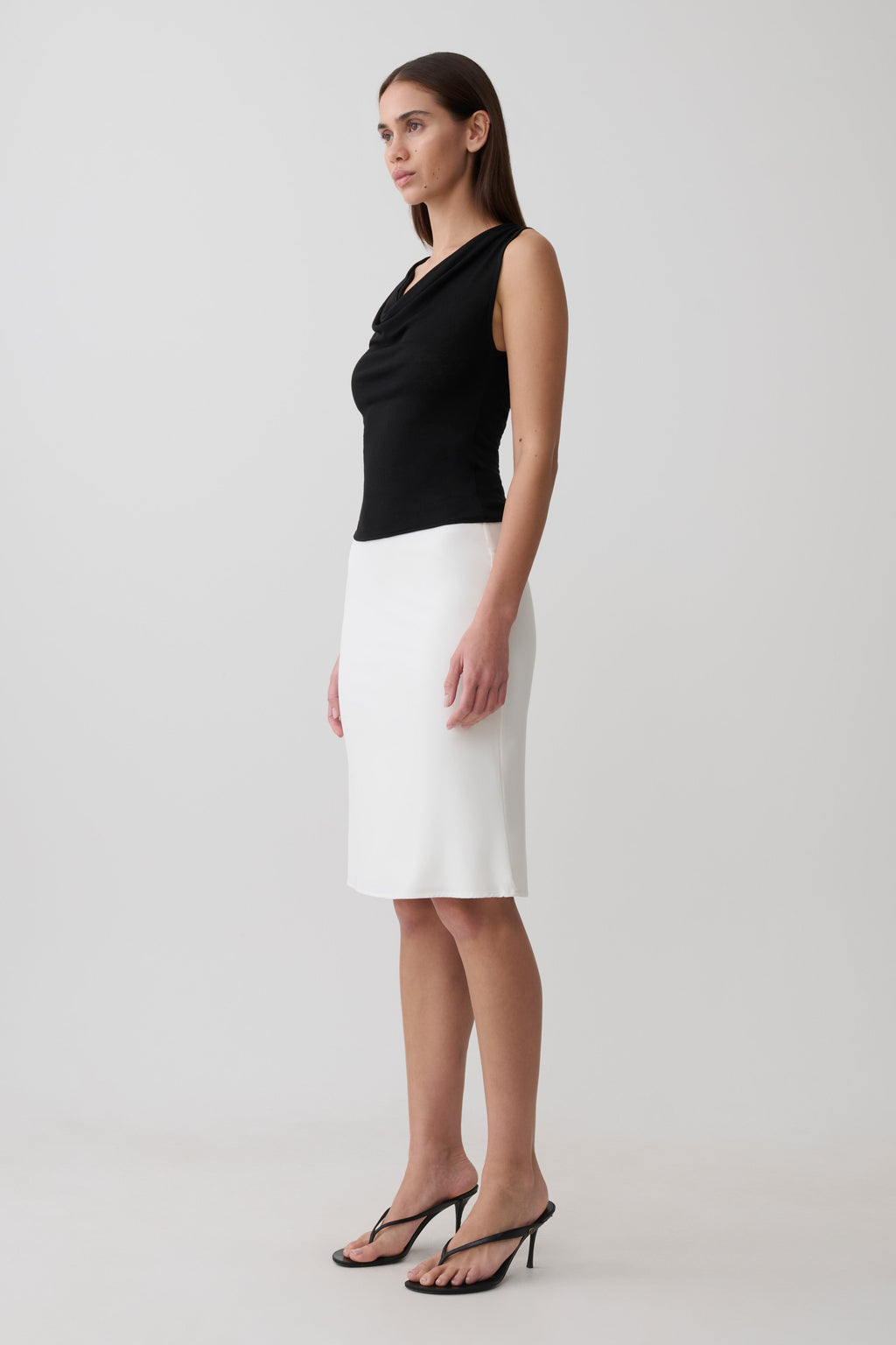 Ciaran Sleeveless Sheer Top - Black