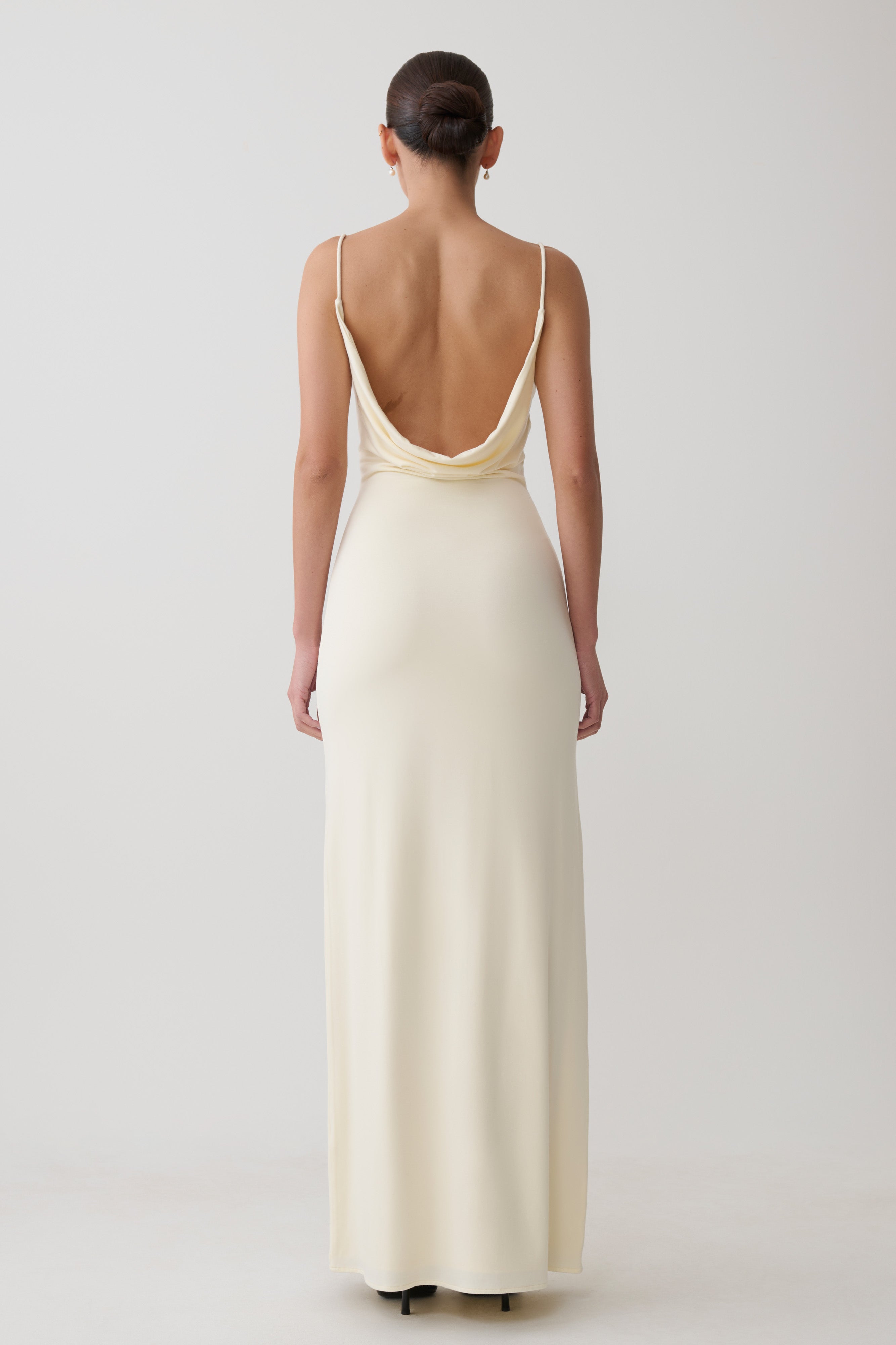 Joni Cowl Maxi Dress - Ivory
