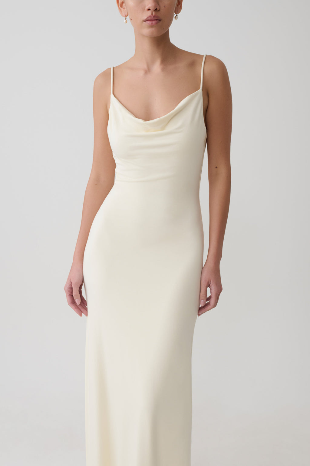 Joni Cowl Maxi Dress - Ivory