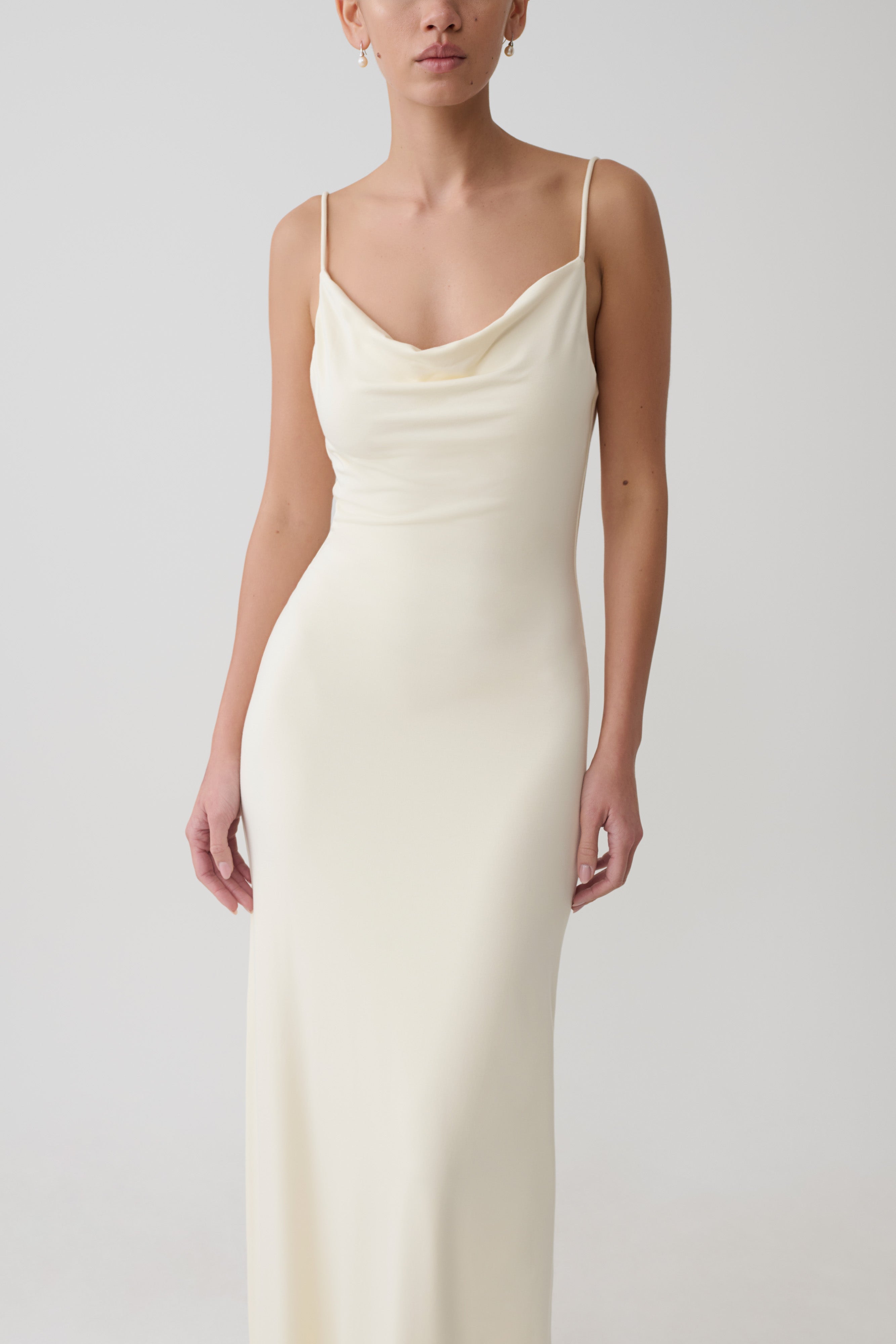 Joni Cowl Maxi Dress - Ivory