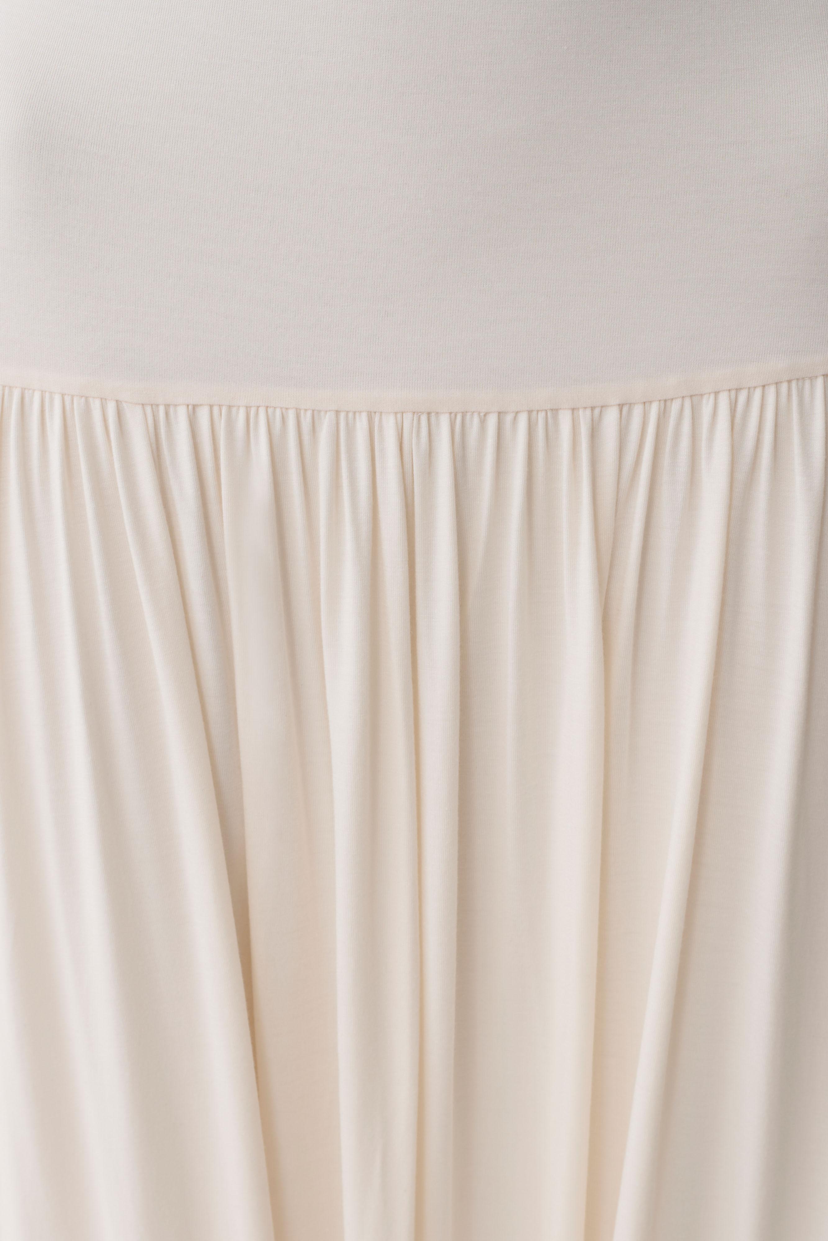 Zsela High Neck Modal Maxi Dress - Ivory