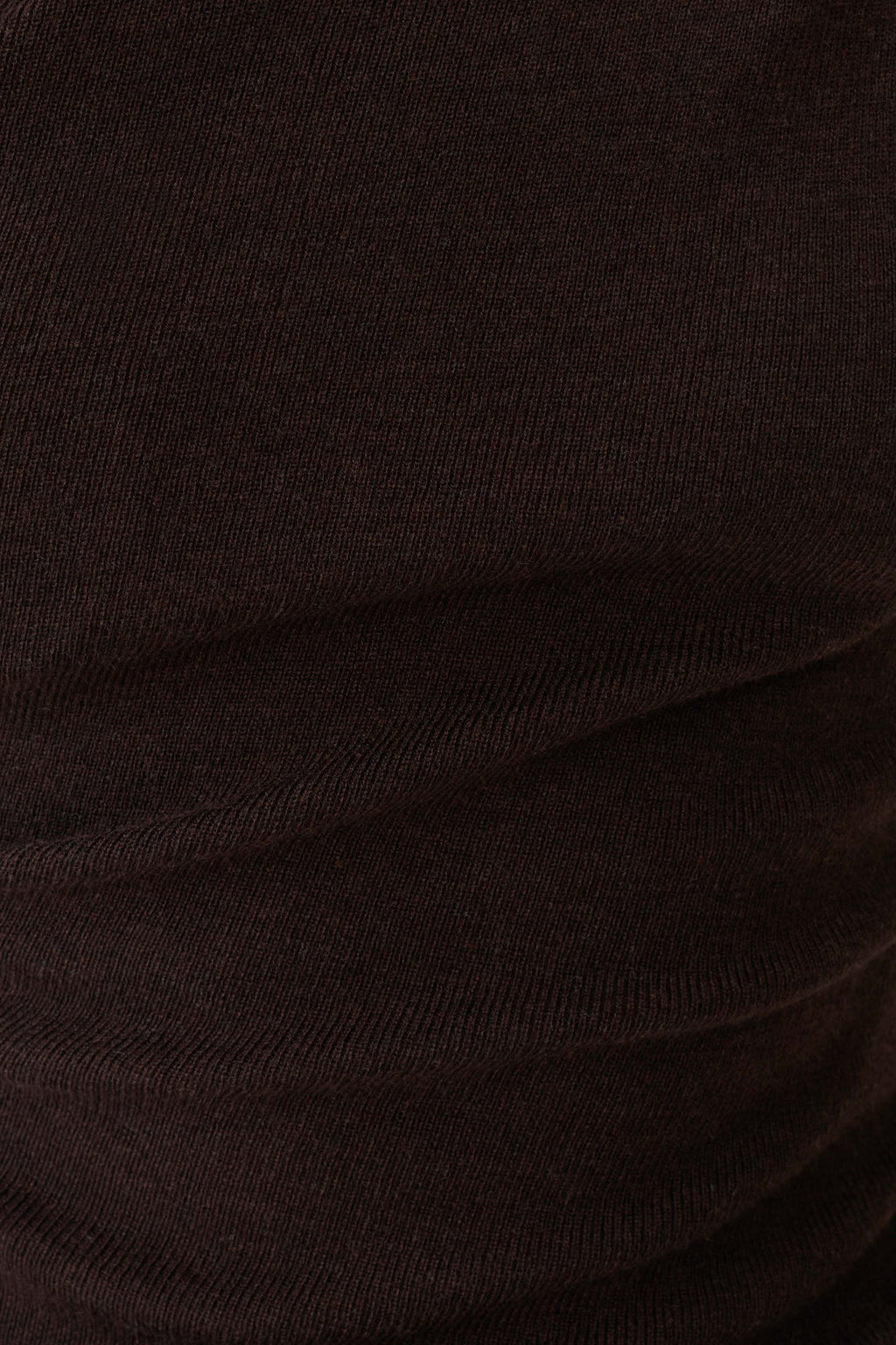 Culver Draped Twist Knit Top - Chocolate
