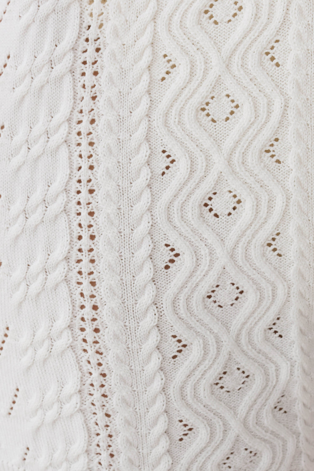 Darlene Pointelle Knit Shorts - White