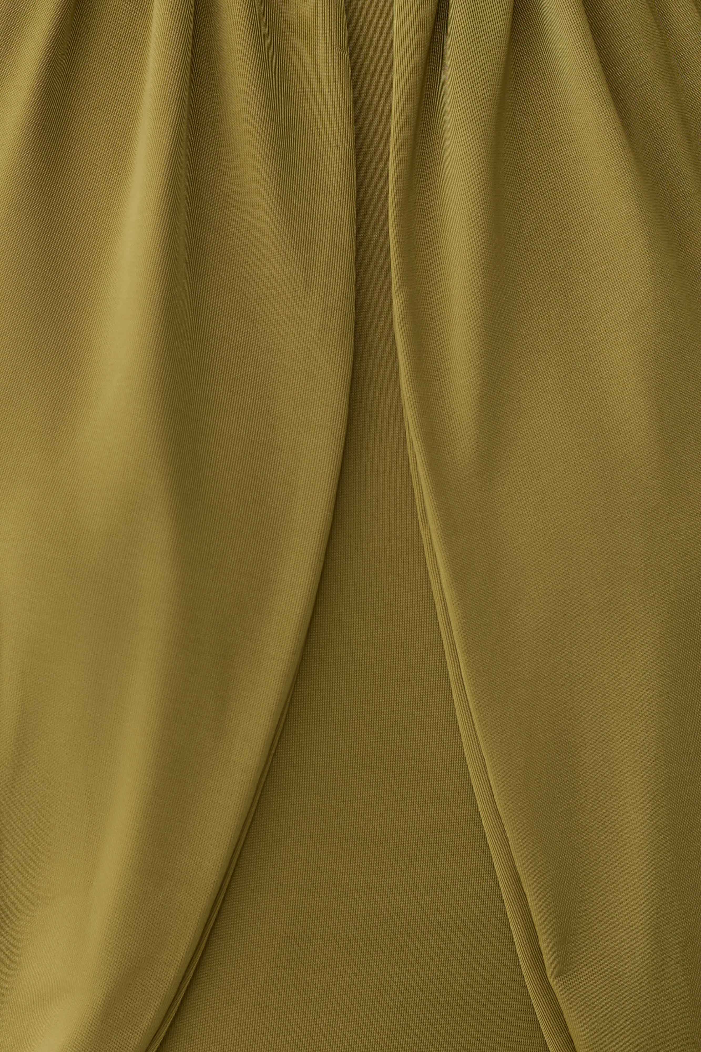 Joan Halter Neck Slinky Maxi Dress - Martini Olive