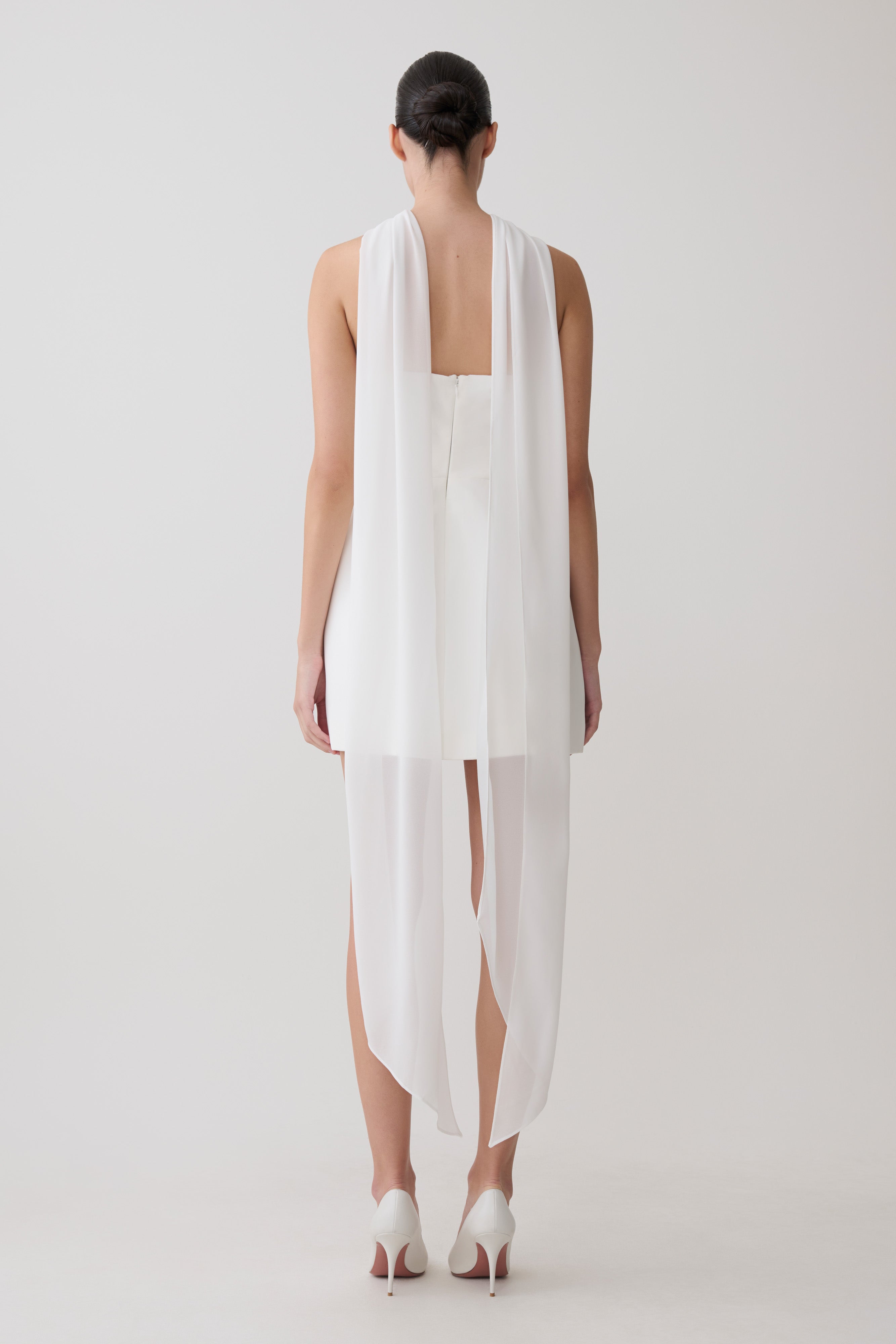 Orellia Strapless Suiting Mini Dress - Ivory