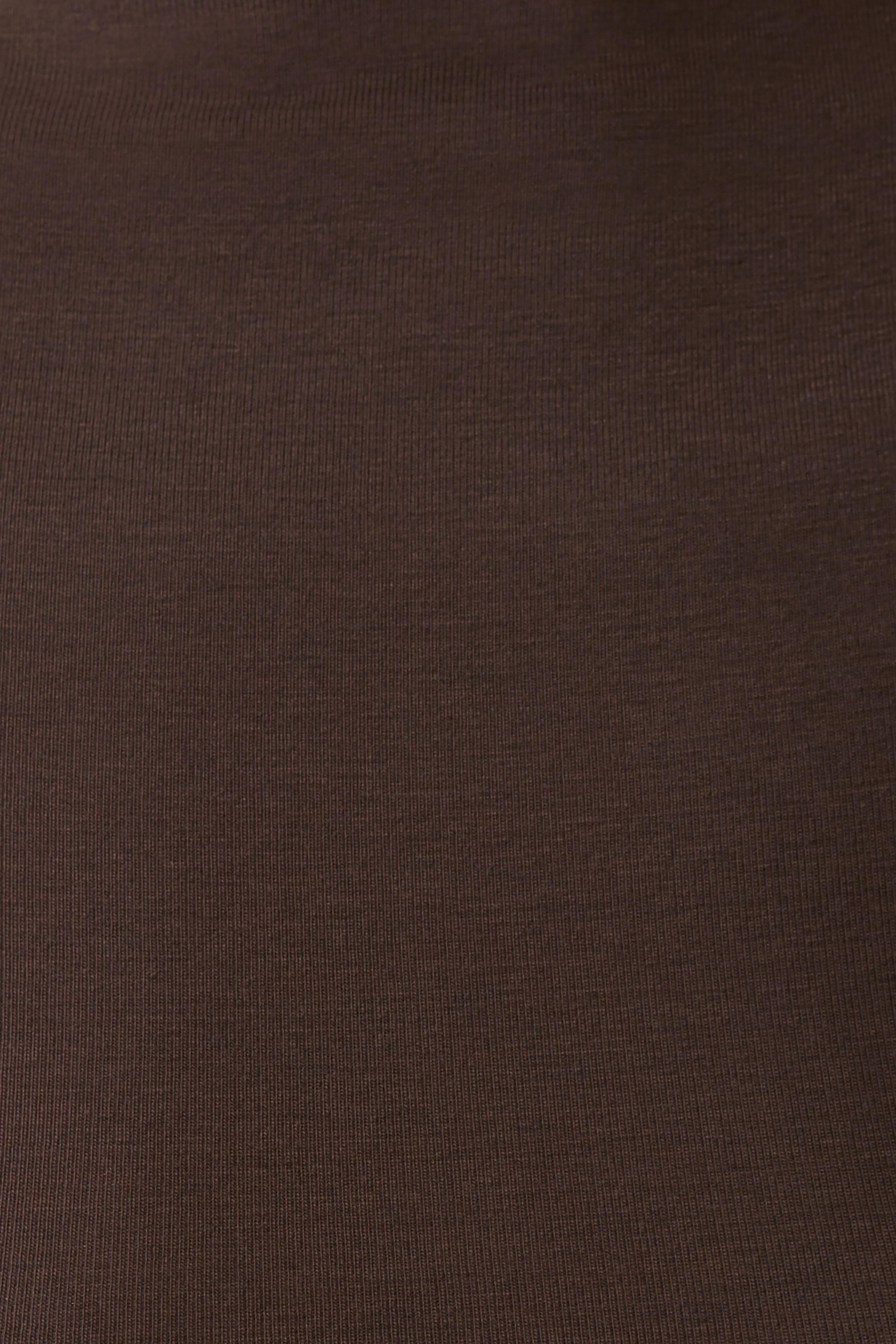 Nira Short Sleeve Ruffle Top - Dark Chocolate