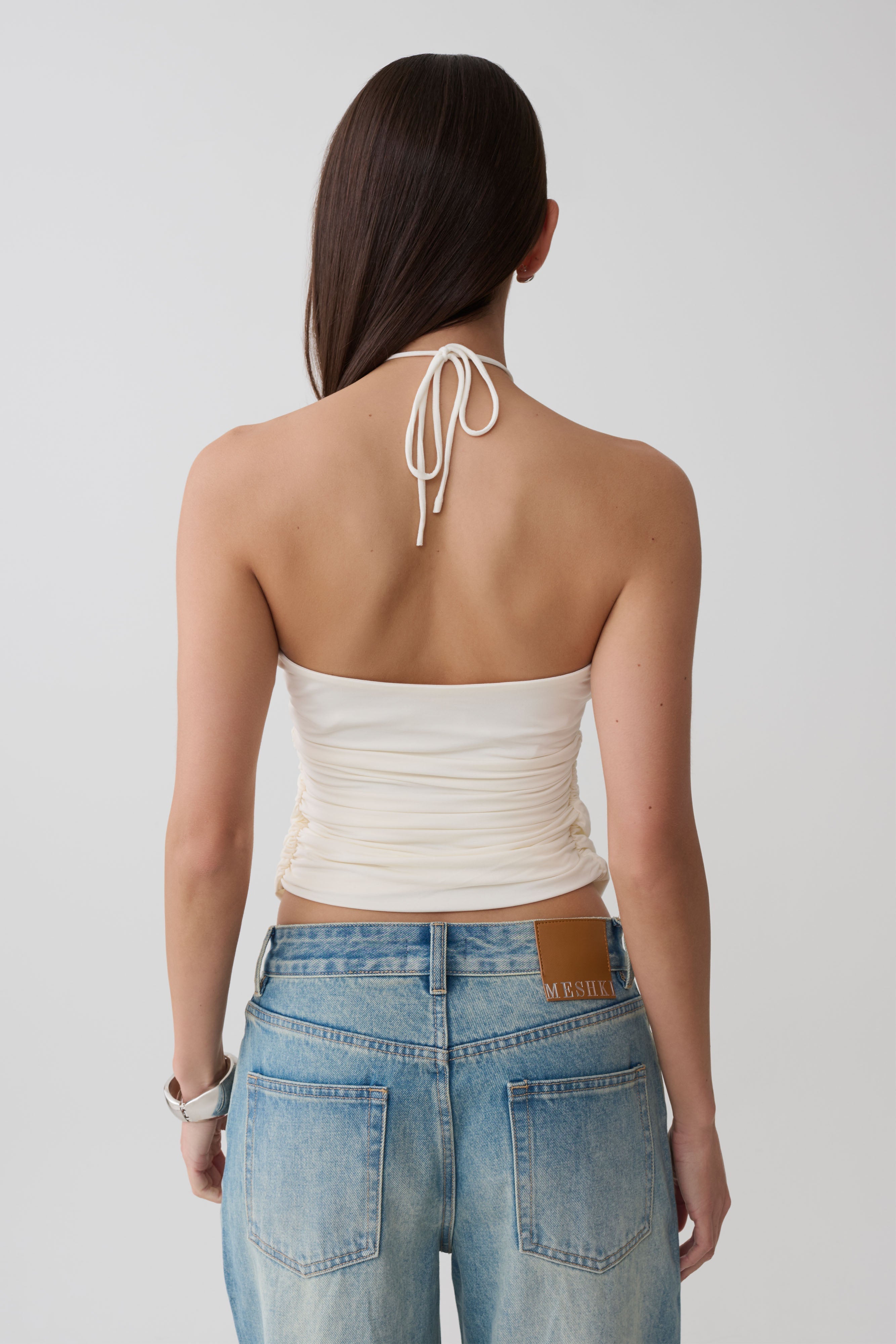 Sade Halter Top With Hardware - Ivory