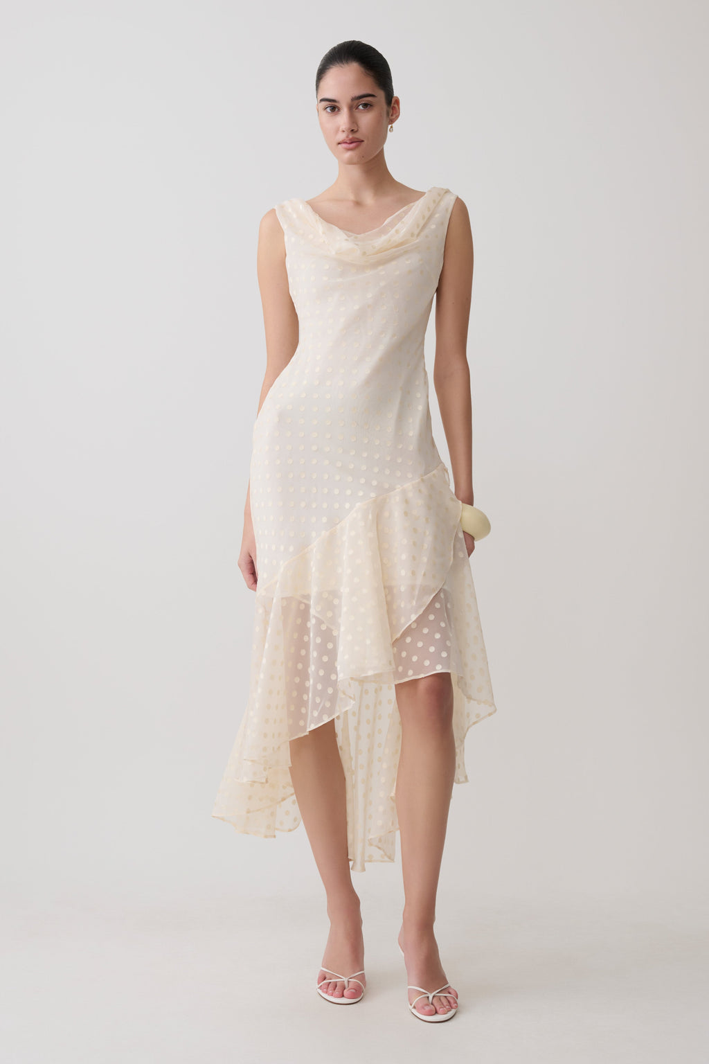 Lilah Devore Midi Dress - Ivory