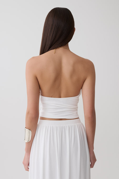 Banks Halter Neck Top With Hardware - White