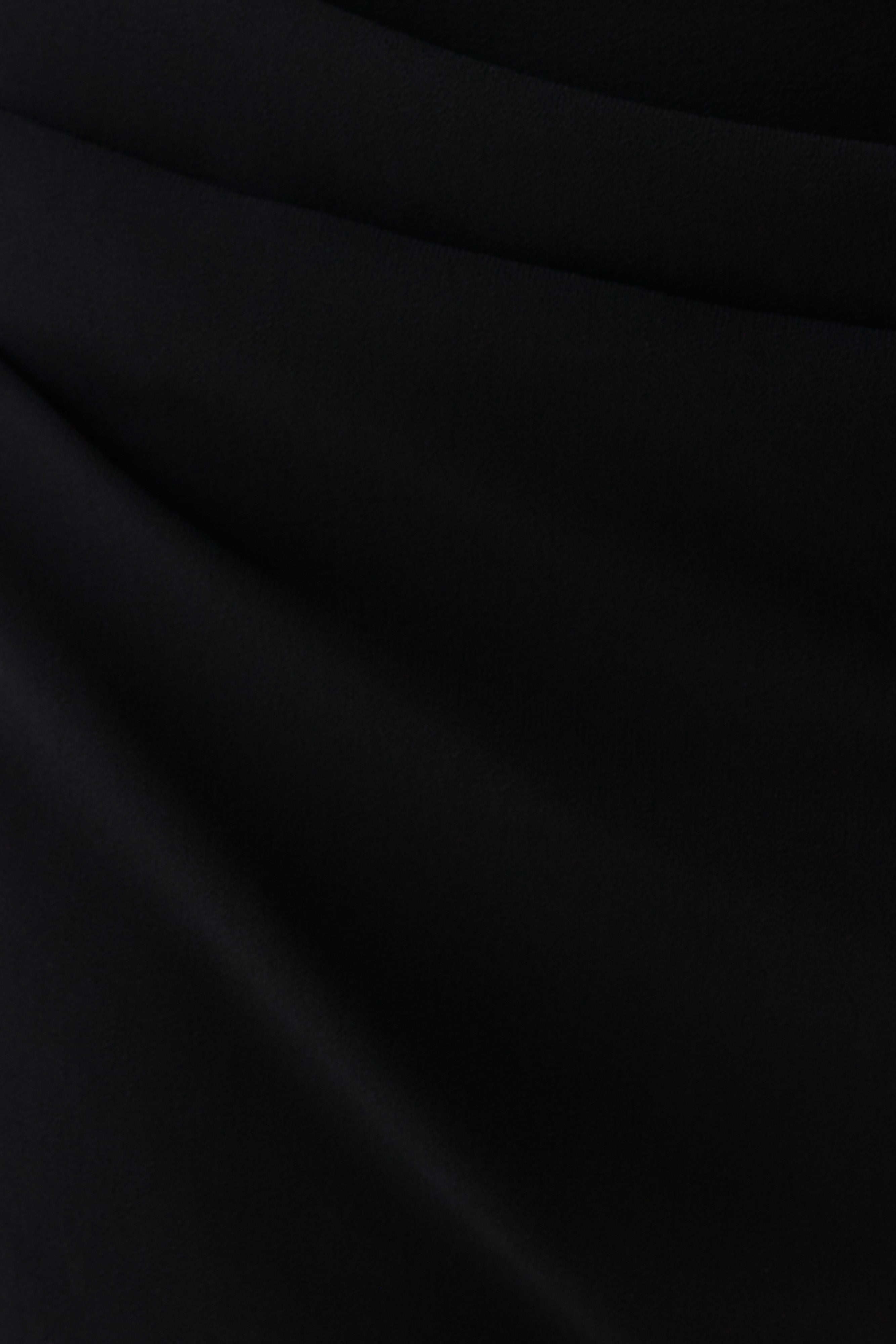 Indie Draped Chiffon Mini Skirt - Black