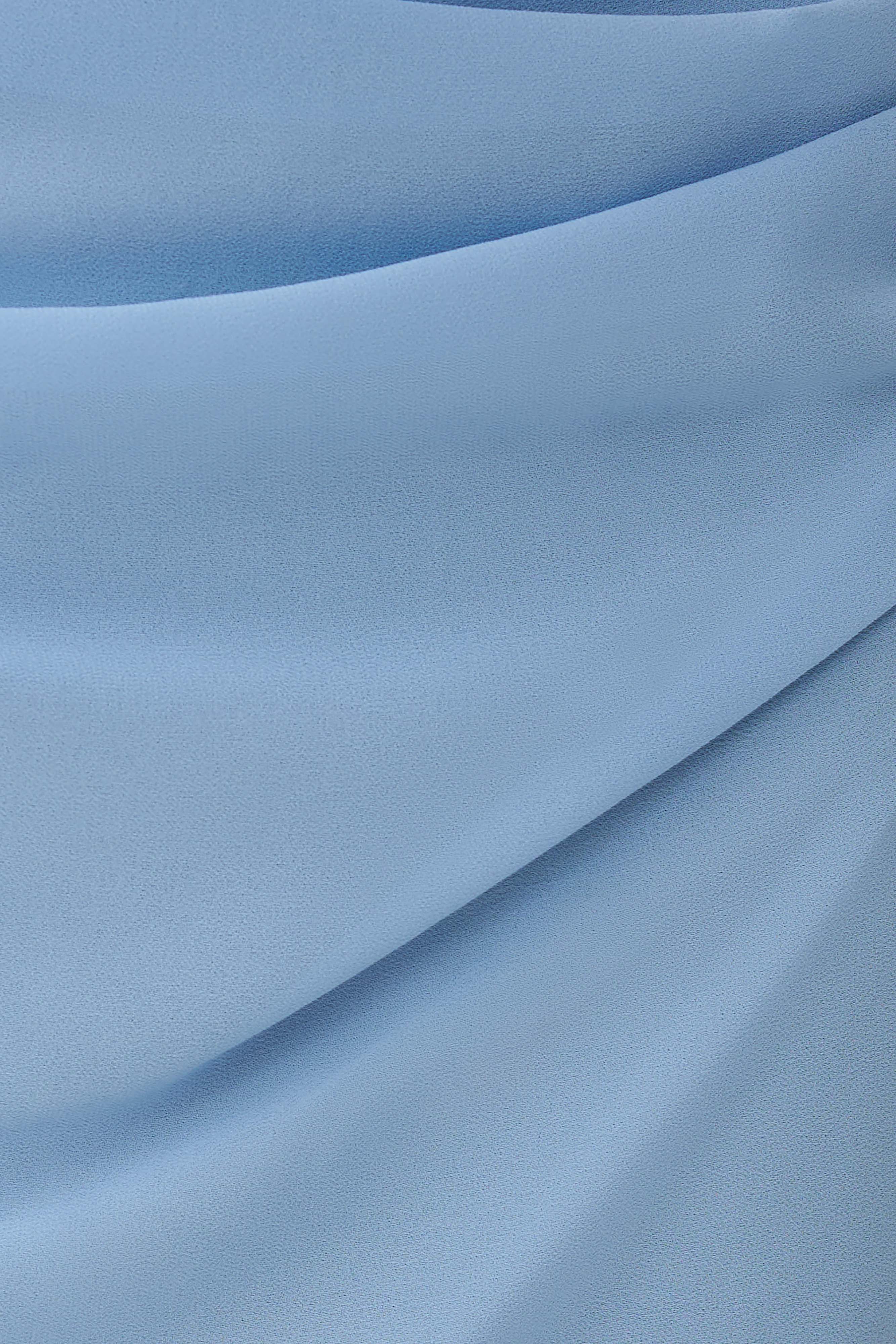 Indie Draped Chiffon Mini Skirt - Sky Blue