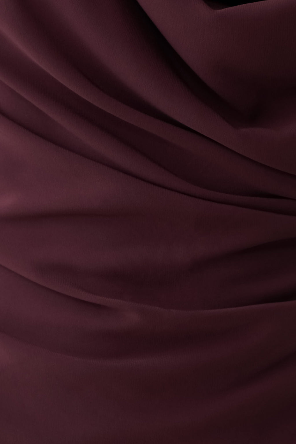 Lucile Cowl Drape Satin Mini Dress - Plum