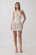 Marvin Crochet Mini Skirt - Ivory