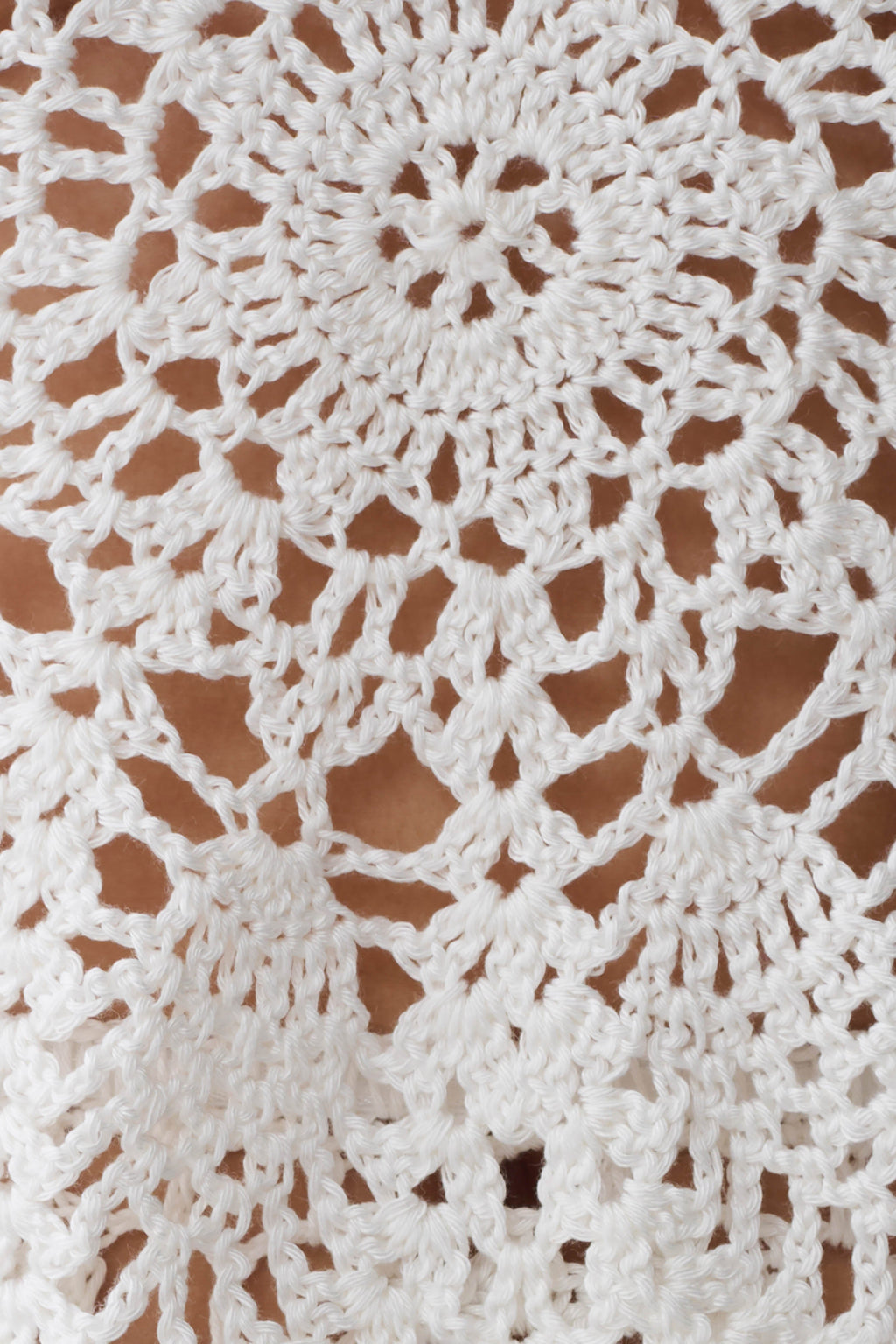 Marvin Crochet Halter Top - Ivory